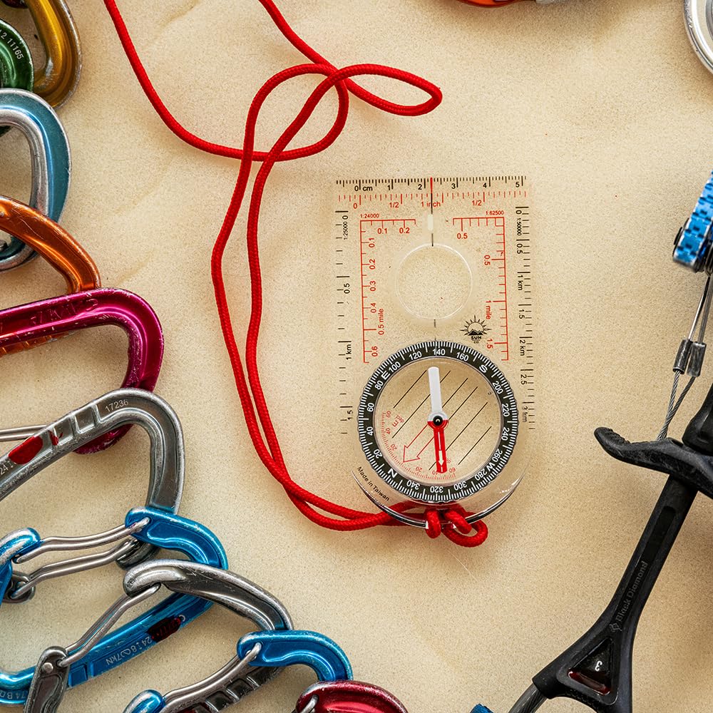 Sun Company Promap Compass - Ultra Lightweight Baseplate Map Compass With Declination Scale - Accurate Orienteering Base Plate C