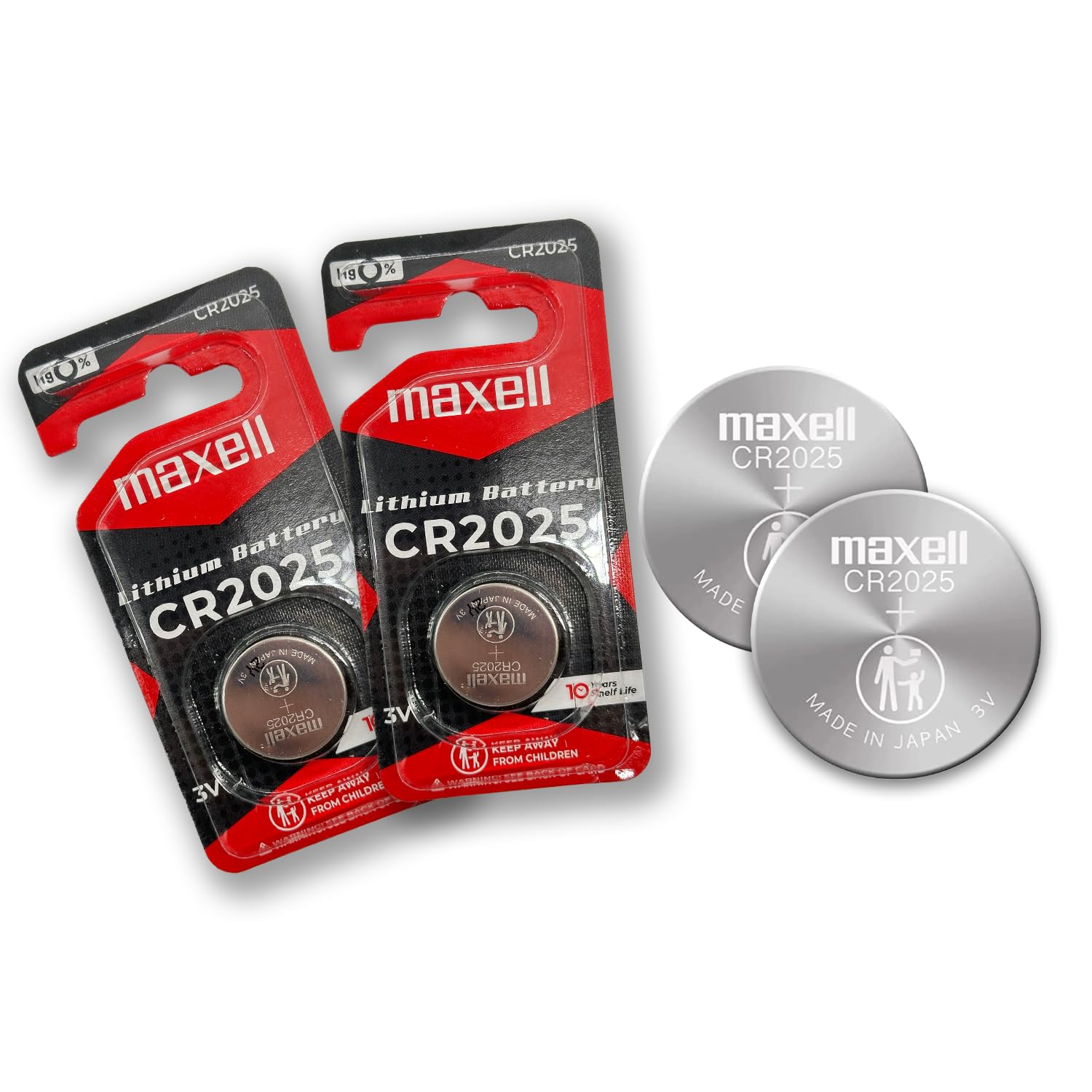 2 Maxell Cr2025 3 Volt Lithium Batteries (2 Batteries) Hologram Package Exp: 2020