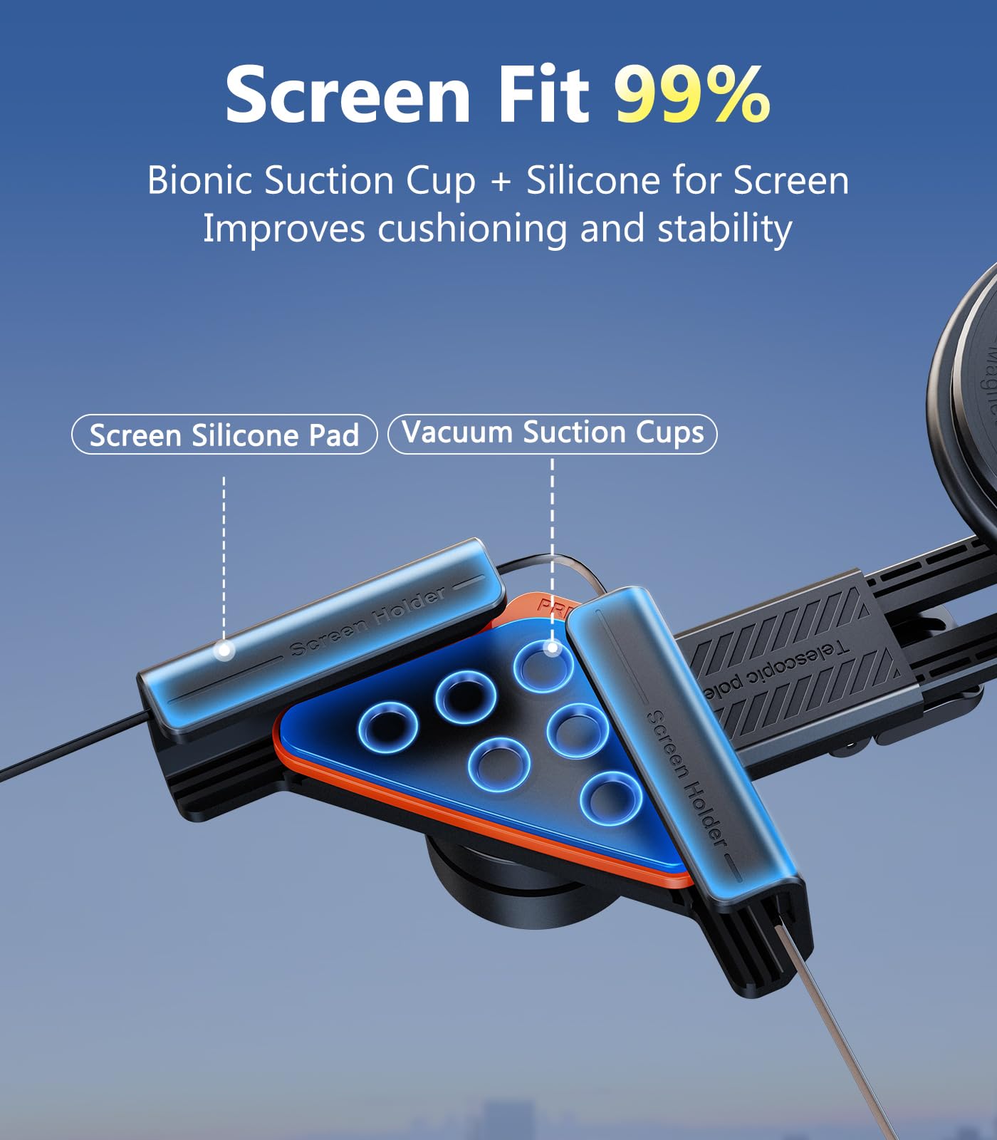 Dicmky Tesla Phone Mount For Tesla Model Y/3 2026 2025 2024 2023 2022, 360Swivel Car Accessories For Tesla Screen Magnetic Phone