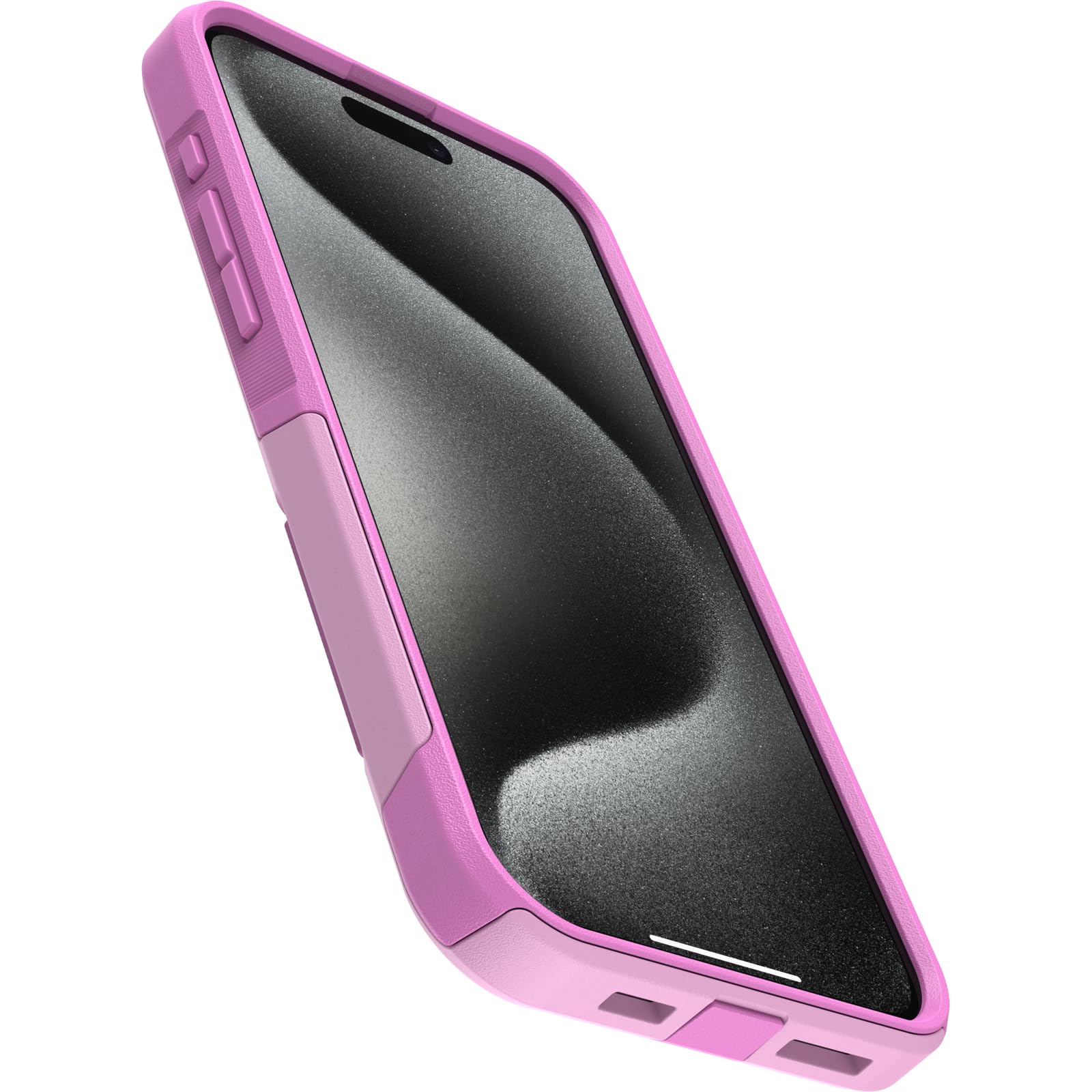 Otterbox Iphone 15 Pro Max (Only) Commuter Series Case   Run Wildflower (Pink), Slim & Tough, Pocket Friendly, With Port Protect
