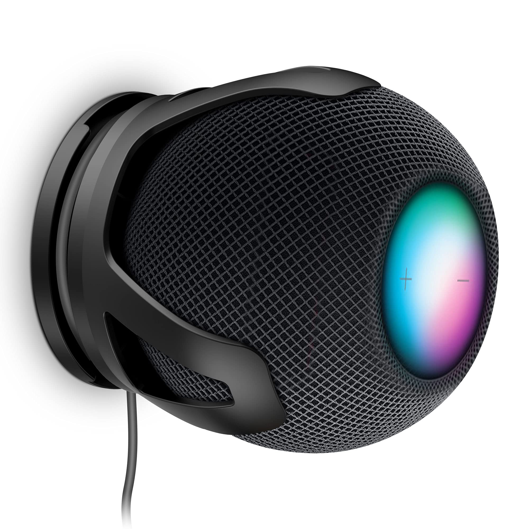 PlusAcc for HomePod Mini Wall Mount - Holder Mount Compatible with Homepod Mini, No Muffled Sound, with Cord Management, Space S