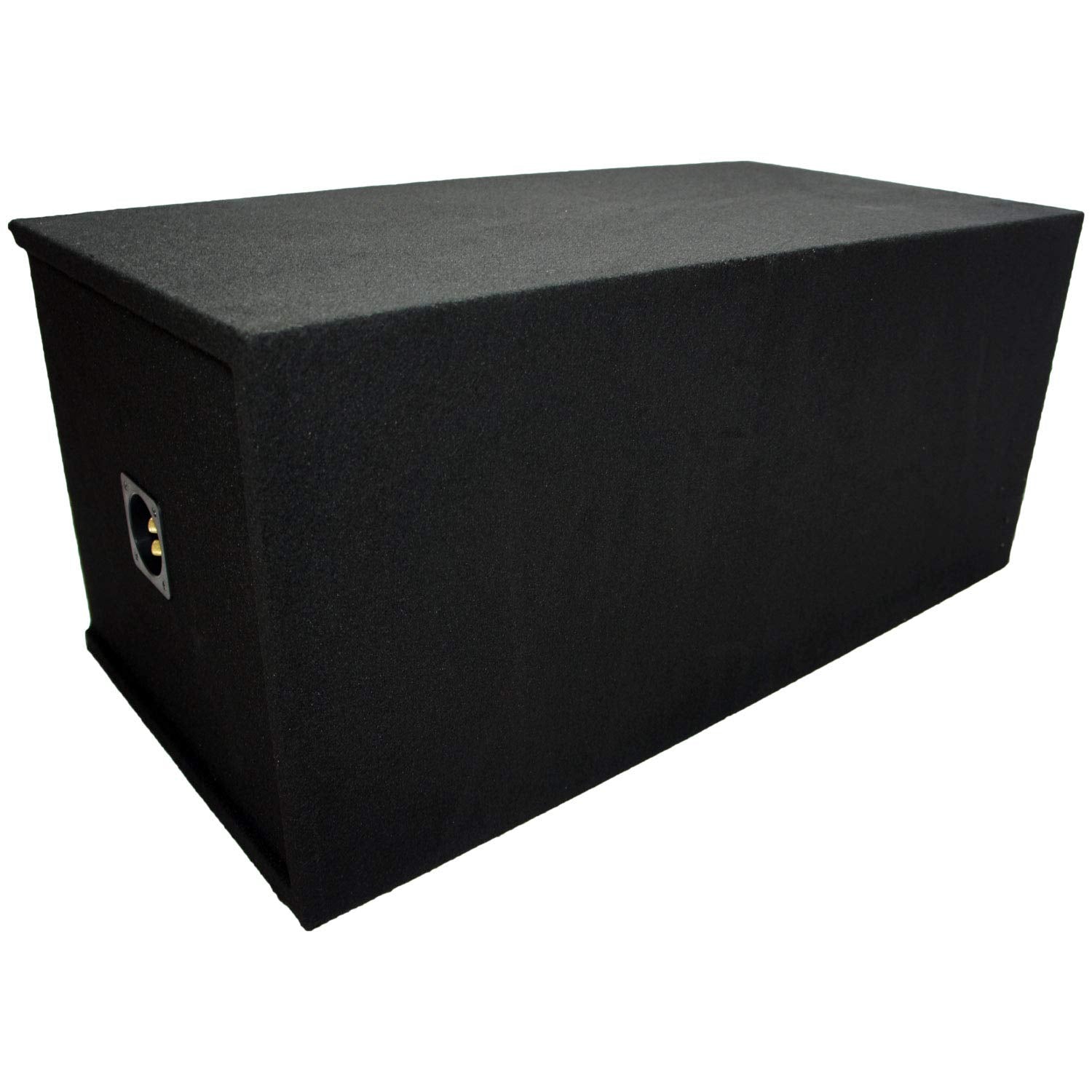 American Sound Connection Car Audio Dual 12'' Slot Vented Paintable Baffle Stereo Sub Box Enclosure