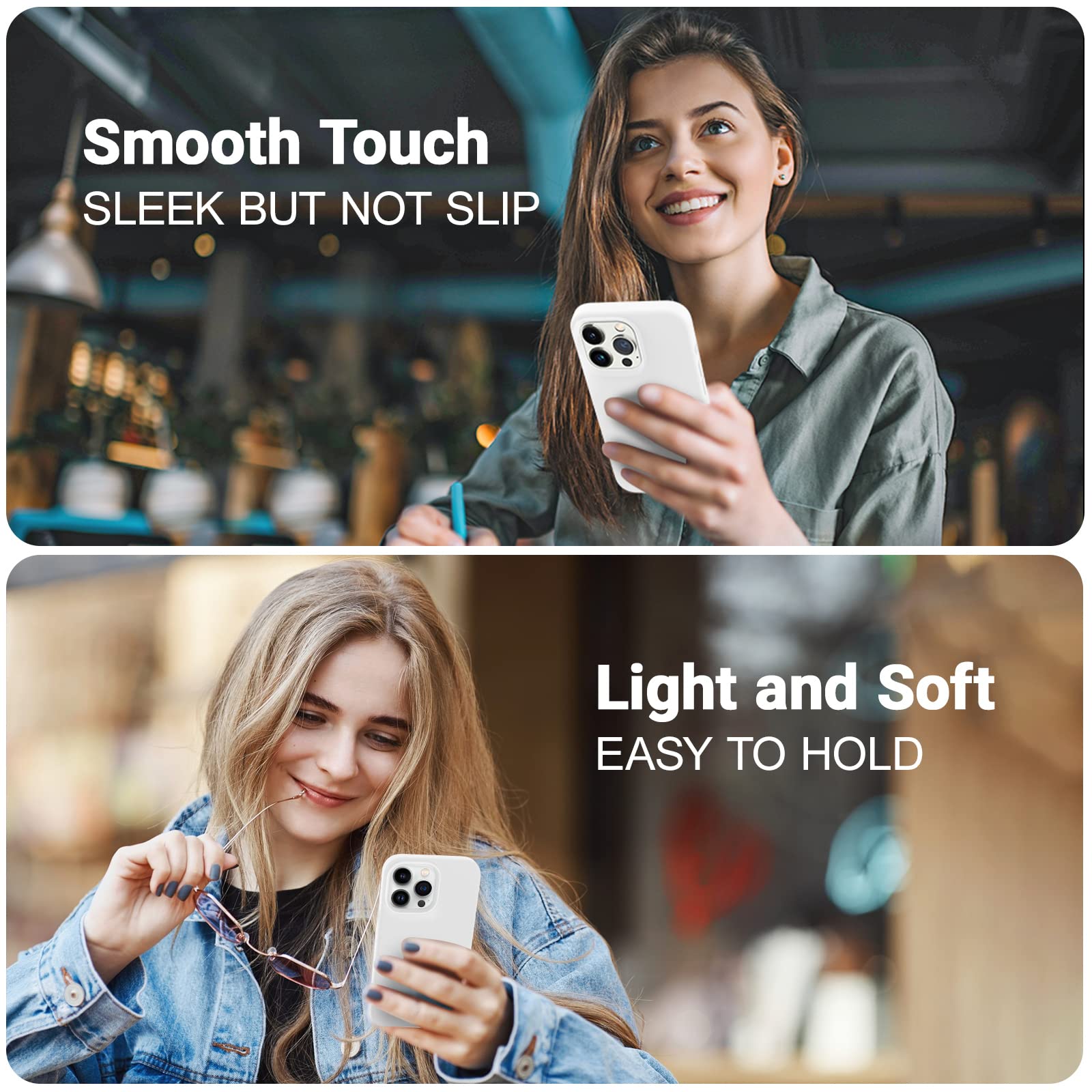 Aotesier Shockproof Designed For Iphone 13 Pro Case, Liquid Silicone Phone Case With [Soft Anti Scratch Microfiber Lining] Drop