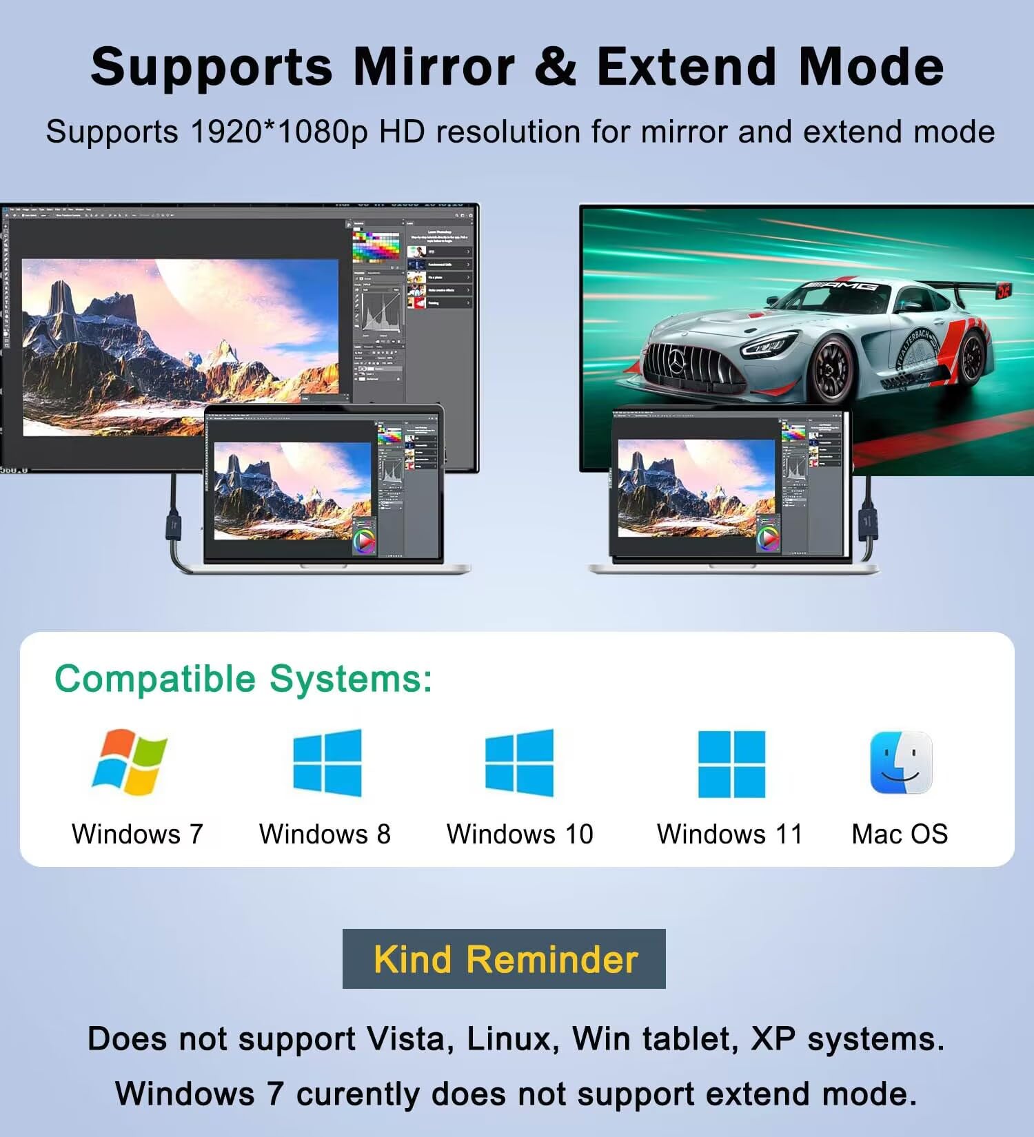 Usb 3.0 To Hdmi Adapter, Usb 3.0 Hub With Hdmi 1080P, Usb 3.0, Usb 2.0, Usb C Data & Power Ports, Usb Docking Station Extender For Monitor, Pc, Laptop, Desktop Support Windows 7/8/10/11 & Mac Os