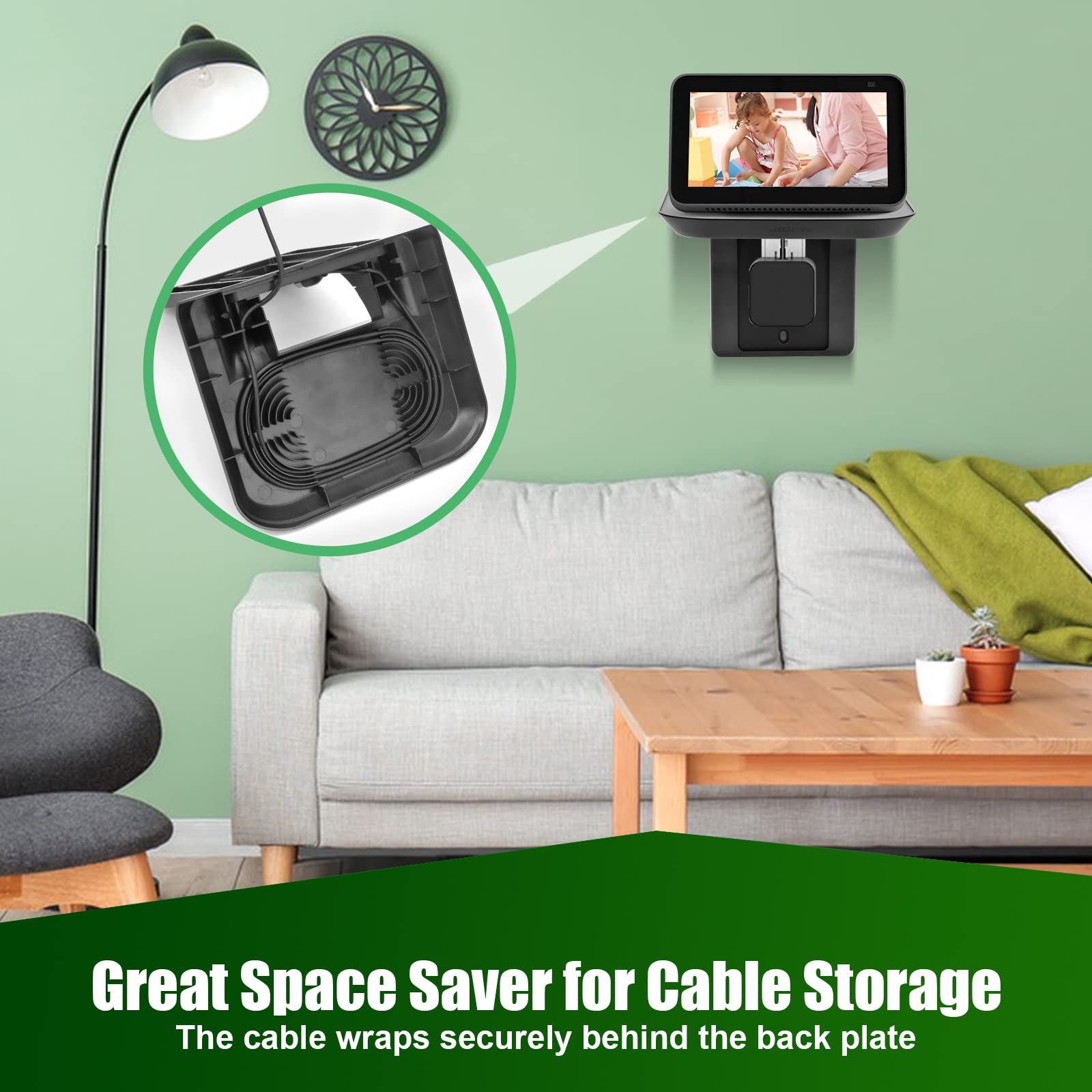 Kosnail Wall Mount For Echo Show 5, Wall Mount For Echo Show 8, Universal Speaker Holder Stand Adjustable Swivel 360 Degree Smar