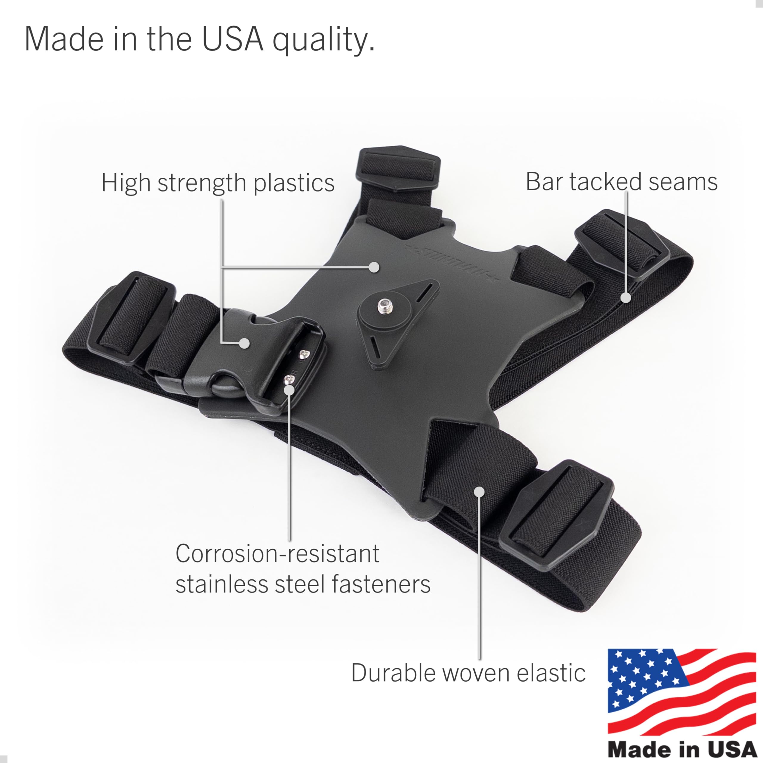 Stuntman High Stability Chest Mount For Wearable Gimbals   Compatible With Evo Ss, Hohem Xg 1, Feiyu Wg2X, Wg2, Wg, Yi Wearable