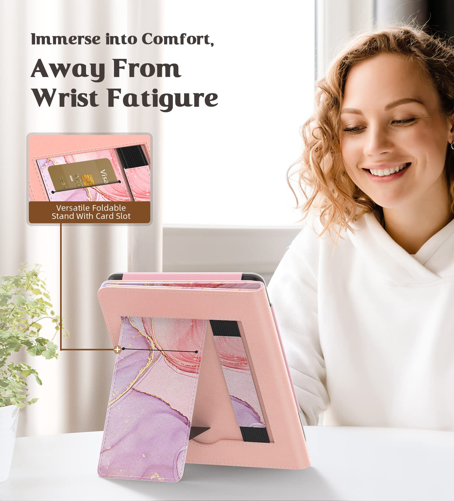 Moko Case For Kindle Paperwhite 11Th Generation 2021 Release, Lightweight & Protective, Slim Pu Shell Cover With Auto Wake/Sleep