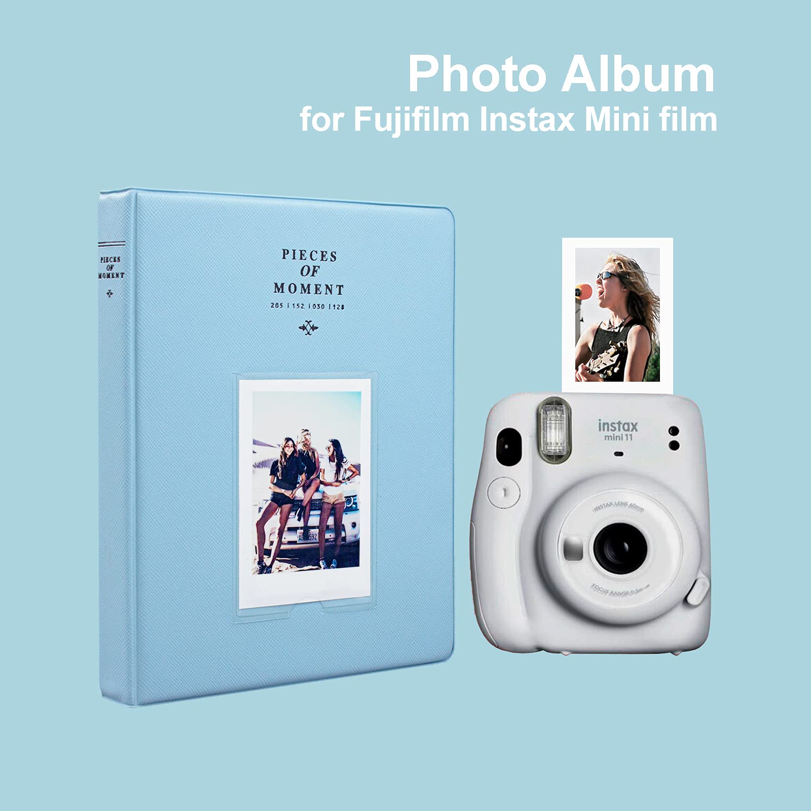 128 Pockets Mini Photo Album For Fujifilm Instax Mini 70 7S 8 8+ 9 11 25 50S 90, Polaroid Z2300, Polaroid Pic 300P Film Instant