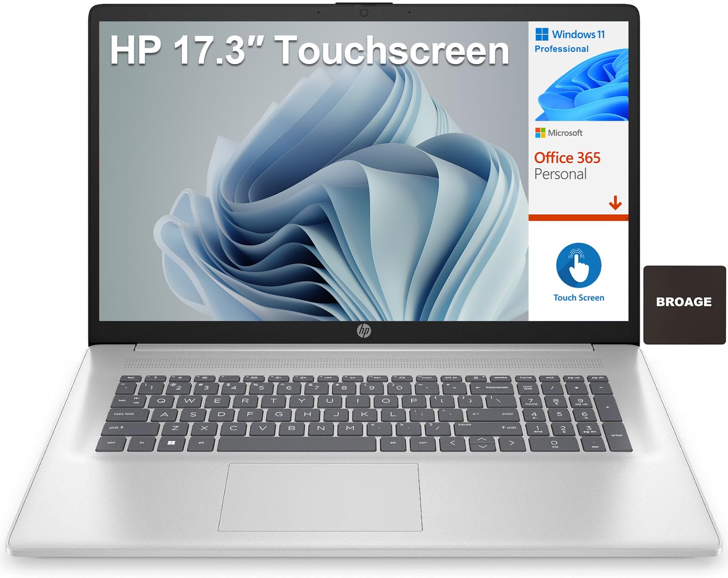 Hp 17 17.3'' Touchscreen Hd+ Business Laptop Computer, Intel Pentium Silver N5030 Up To 3.1Ghz, 32Gb Ddr4 Ram, 2Tb Pcie Ssd, 802