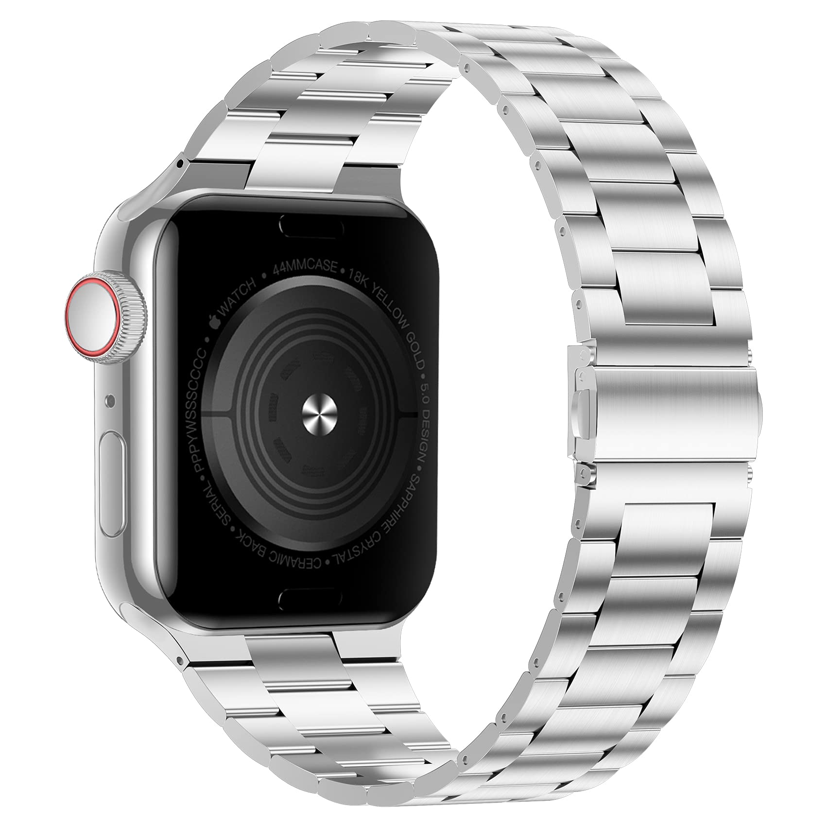 Iiteeology Compatible With Apple Watch Band 49Mm 45Mm 44Mm, Upgraded Solid Business Stainless Steel Band For Apple Iwatch Series