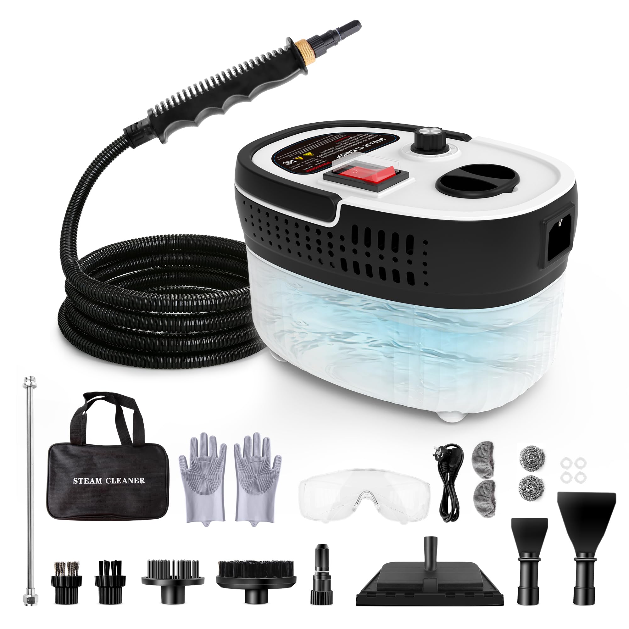 Steam Cleaner with 15in1 Kit, Portable Steam Cleaner for Home & Car