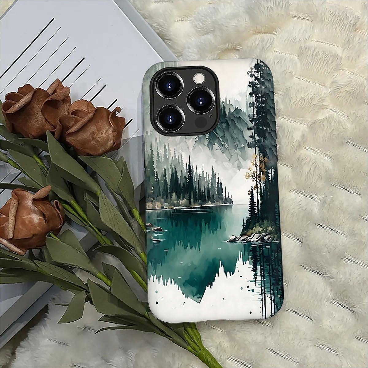 Seized Case Compatible With For Iphone 16 Pro Max,Mountain Forest Landscape Phone Case For Girl Women Boy Men,Durable Protection