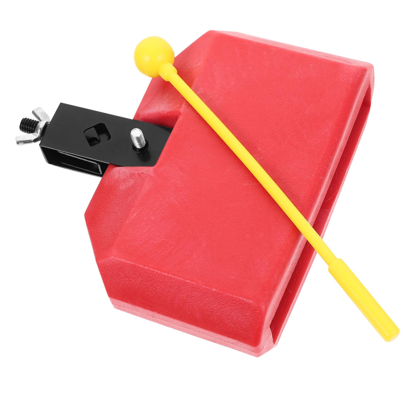 GOOHOCHY Plastic Latin Percussion Cow Bell Musical Accessory Easy Installation Mounting Clamp Crisp Sound for Drumming for Latin