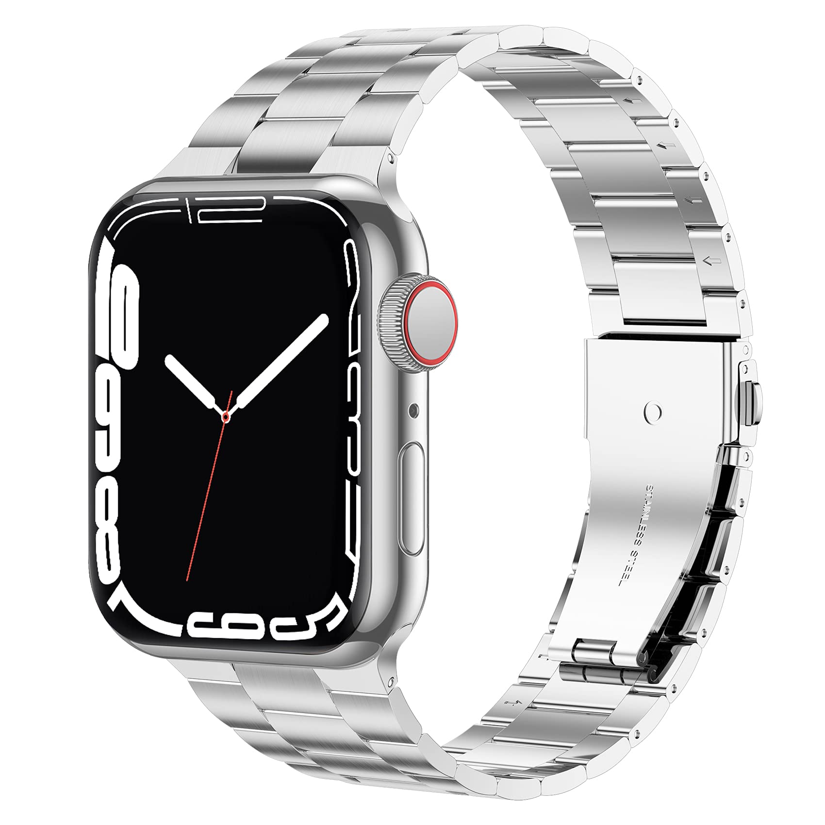 Iiteeology Compatible With Apple Watch Band 49Mm 45Mm 44Mm, Upgraded Solid Business Stainless Steel Band For Apple Iwatch Series