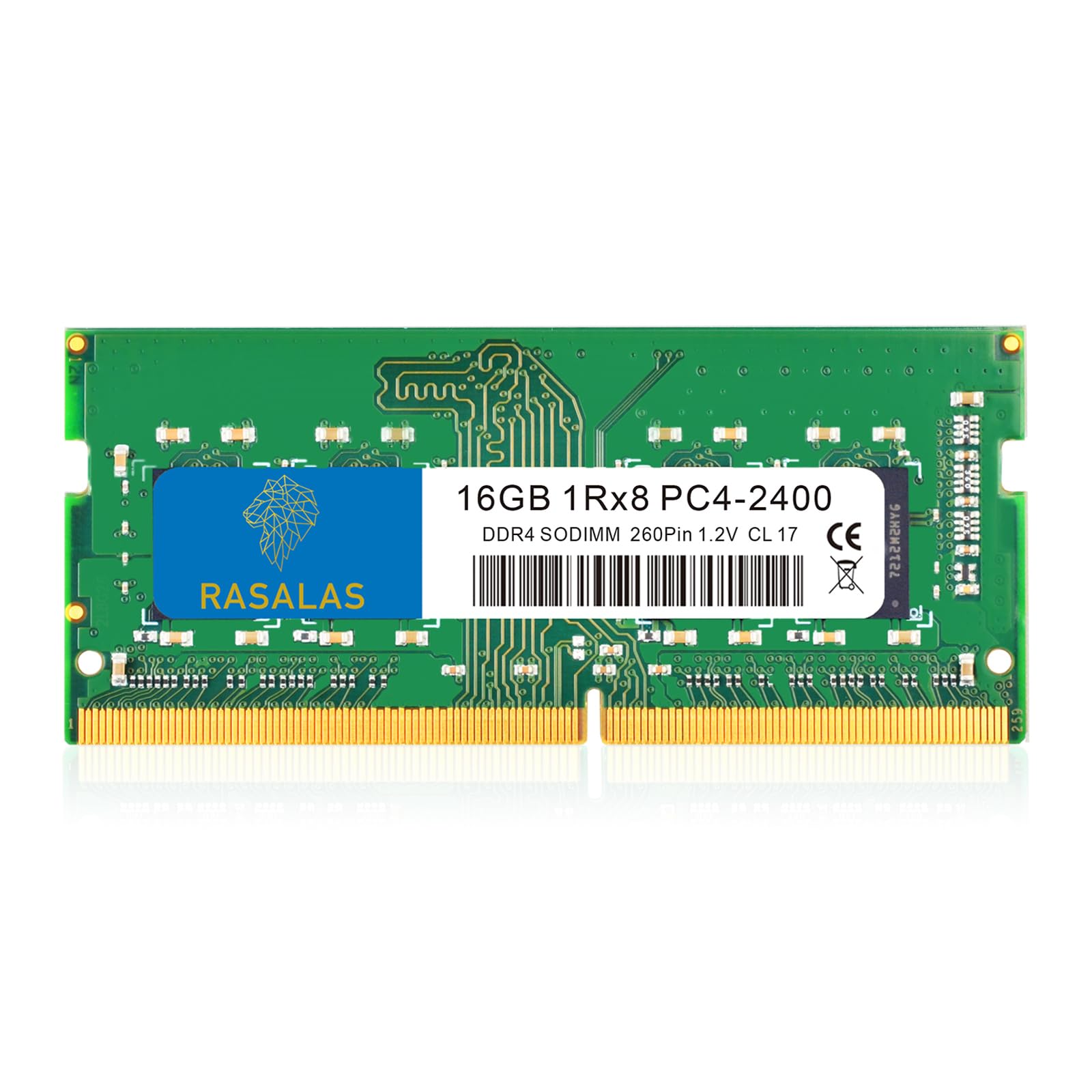 Rasalas 16Gb Ddr4 2400Mhz (Ddr4 2400) Pc4 19200 (Pc4 2400T) Non Ecc Unbuffered 1.2V Cl17 1Rx8 Single Rank 260 Pin Sodimm Laptop