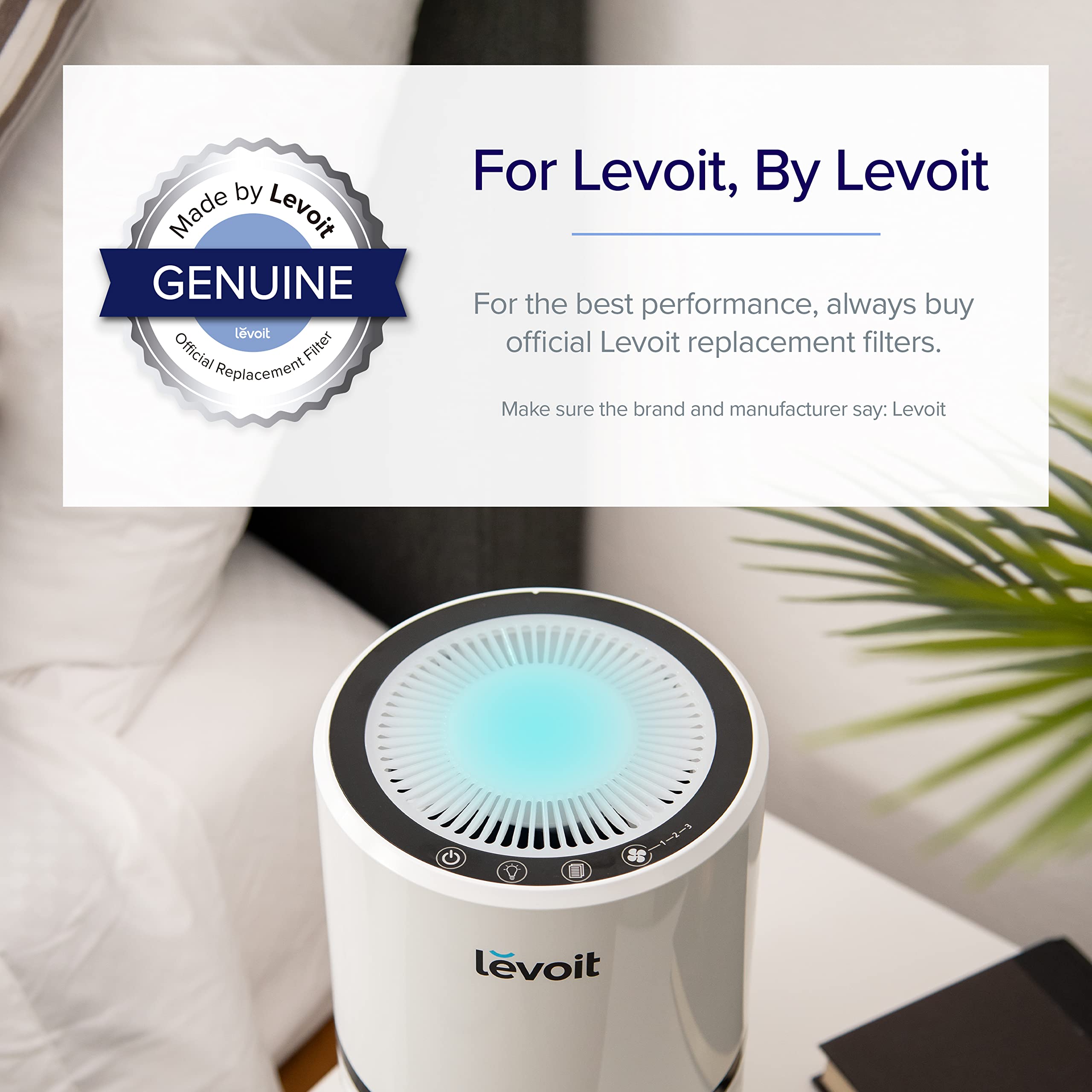 Levoit Lv H132 Air Purifier Replacement Filter, 3 In 1 Nylon Pre Filter, High Efficiency Activated Carbon Filter, Lv H132 Rf, 4