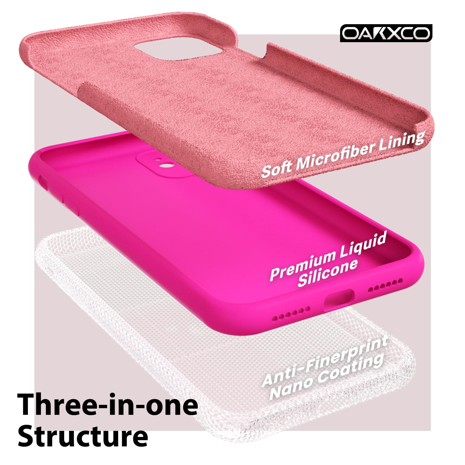 Oakxco For Iphone 11 Phone Case Liquid Silicone, Fluorescent Bright Solid Color, Cute Thin Slim Soft Rubber Tpu Plain Smooth Gel