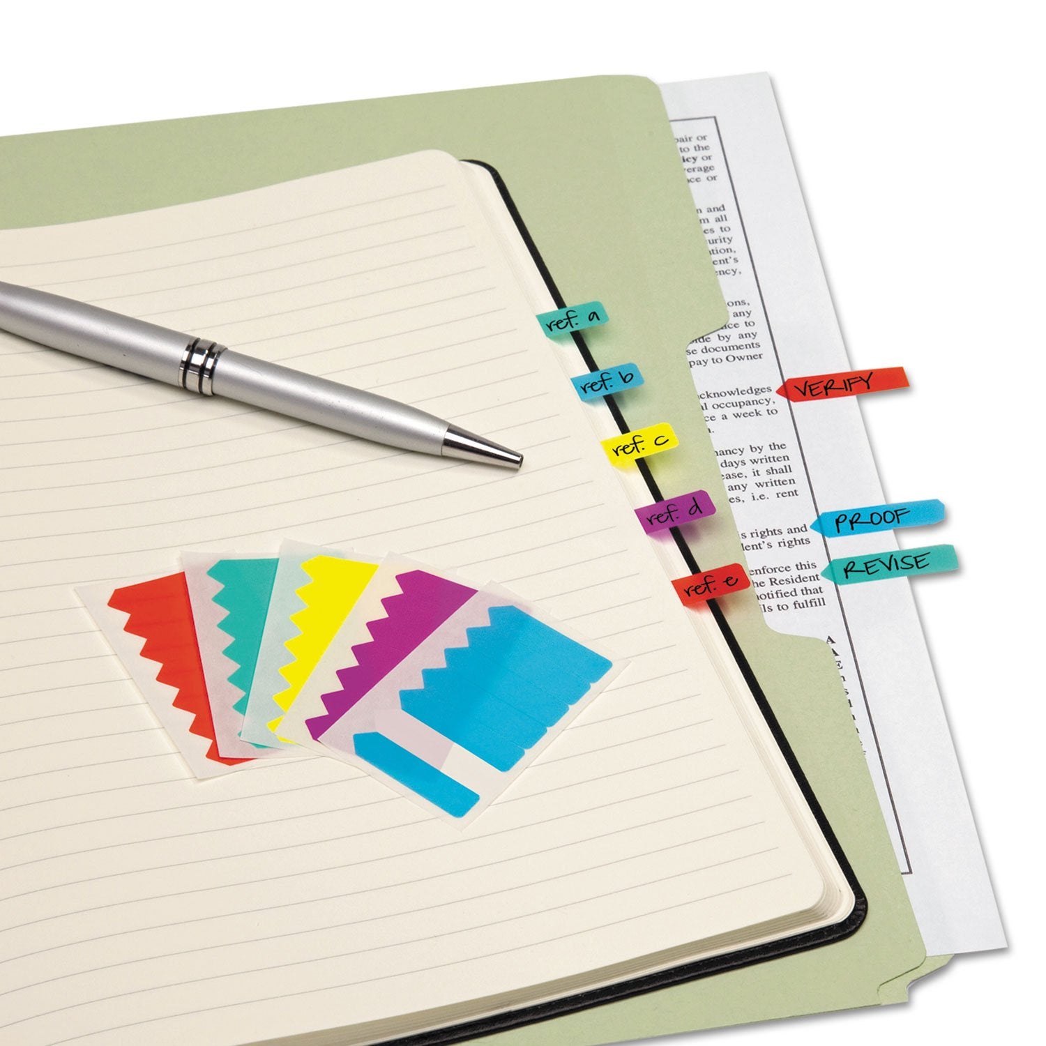 Redi Tag 72001 Mini Arrow Page Flags Blue/Mint/Purple/Red/Yellow 154 Flags/Pack