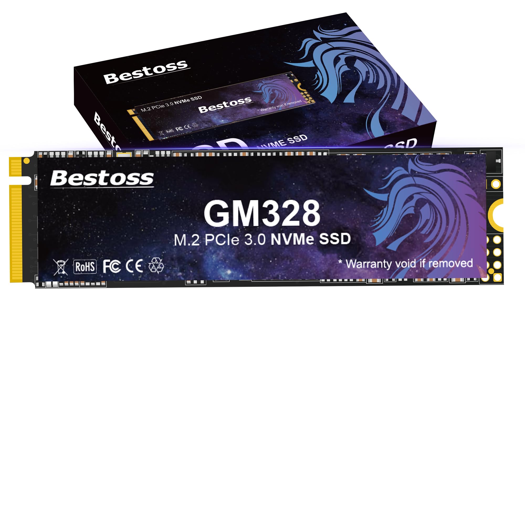 GM328 1TB NVMe M.2 2280 SSD, PCIe Gen3 3D NAND Internal Solid State Drive, Dynamic SLC Cache, Up to 3500MB/s, For Students, Offi