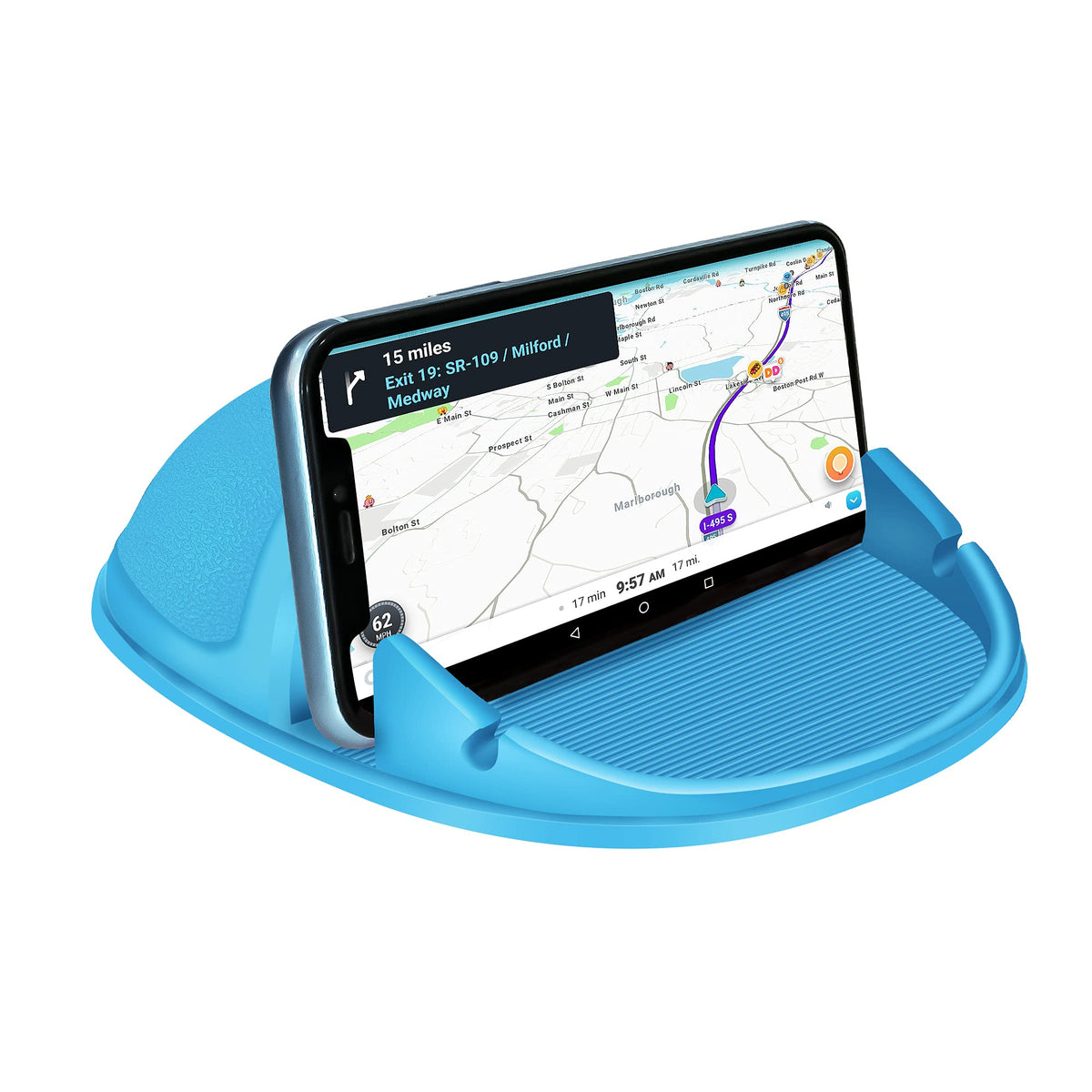 Loncaster Car Phone Holder, Car Phone Mount Silicone Car Pad Mat For Various Dashboards, Slip Free Desk Phone Stand Compatible W