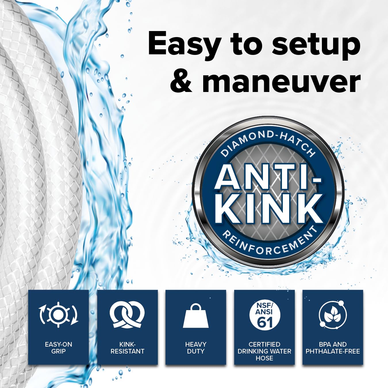 Camco Tastepure 25-Ft - Rv Drinking Water Hose - Contains No Lead, No Bpa & No Phthalate - Features Reinforced Design & Crafted ,WBHDWB000EDUTMW