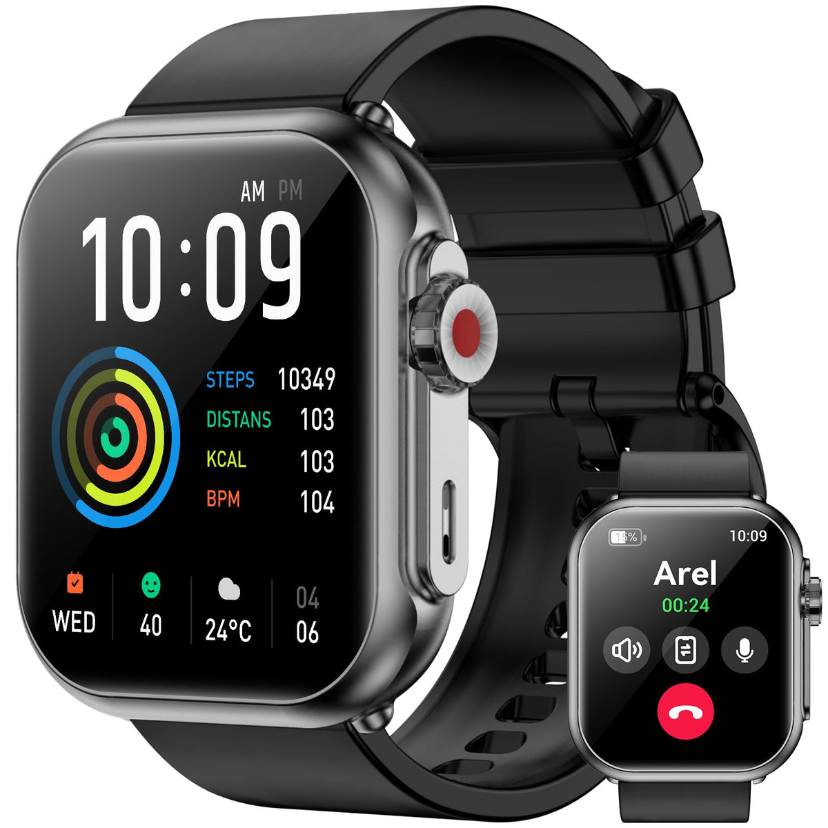 Jacoosa Smart Watch, 1.85'' Hd Smartwatches For Men Women, 100 Days Standby Time, 110+ Sport Modes With Fitness Tracker Watch, I
