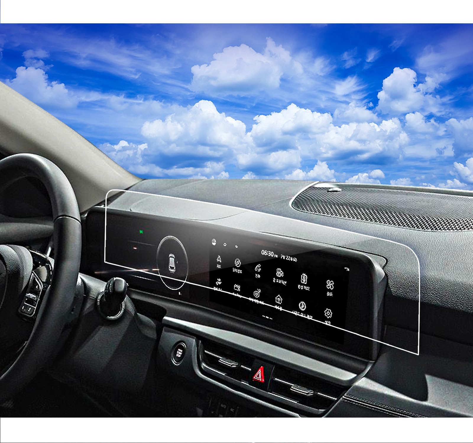 Xxciwp 2024 Kia Seltos Screen Protector For 2024 Kia Seltos Dual 10.25Inch Plastic Screen Protector Hd Touchscreen Protective Fi