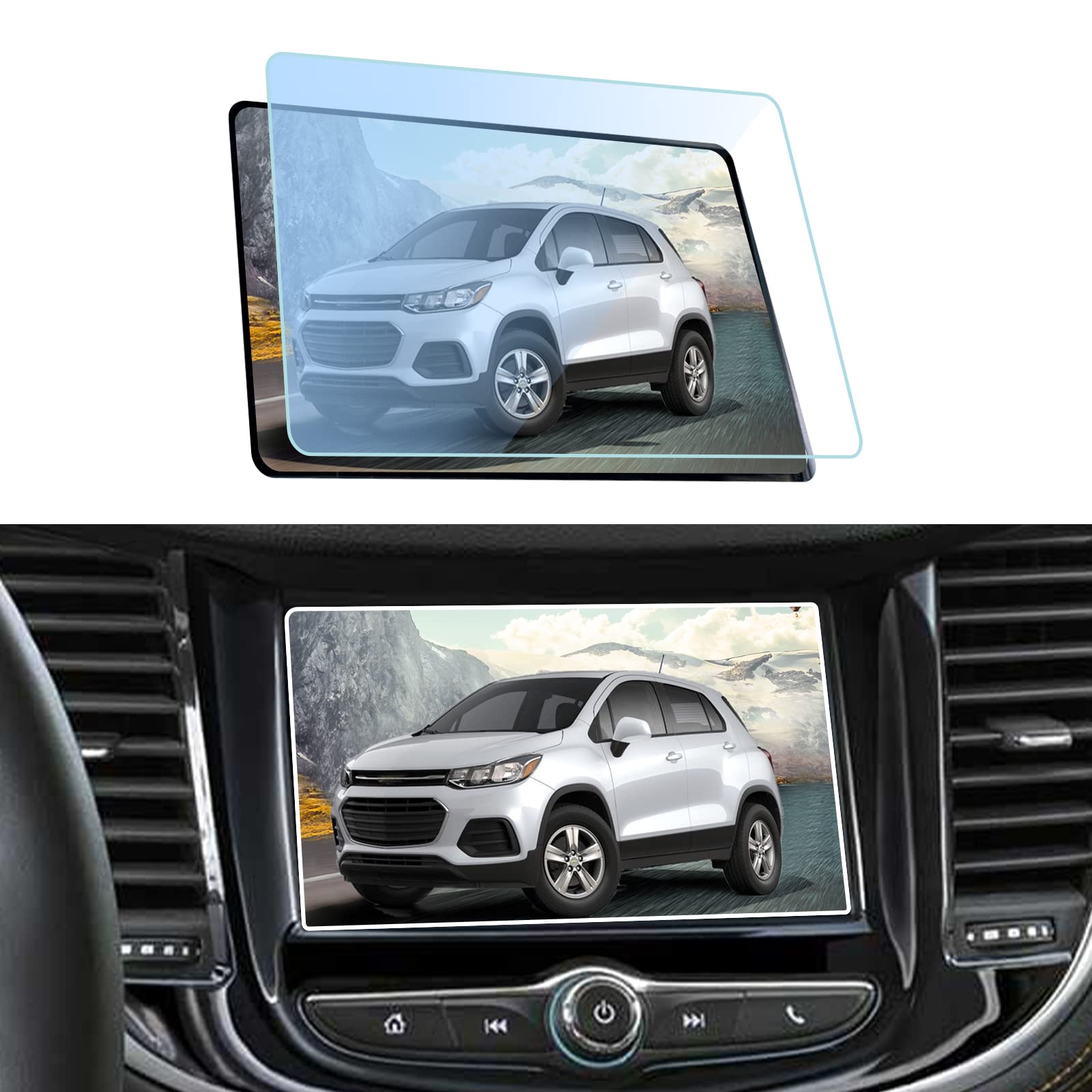 Gfjnfg Screen Protector For 2017 2022 Chevy Trax Screen Protector 7 Inch Mylink Navigation 9H Hardness Hd Tempered Glass Protect
