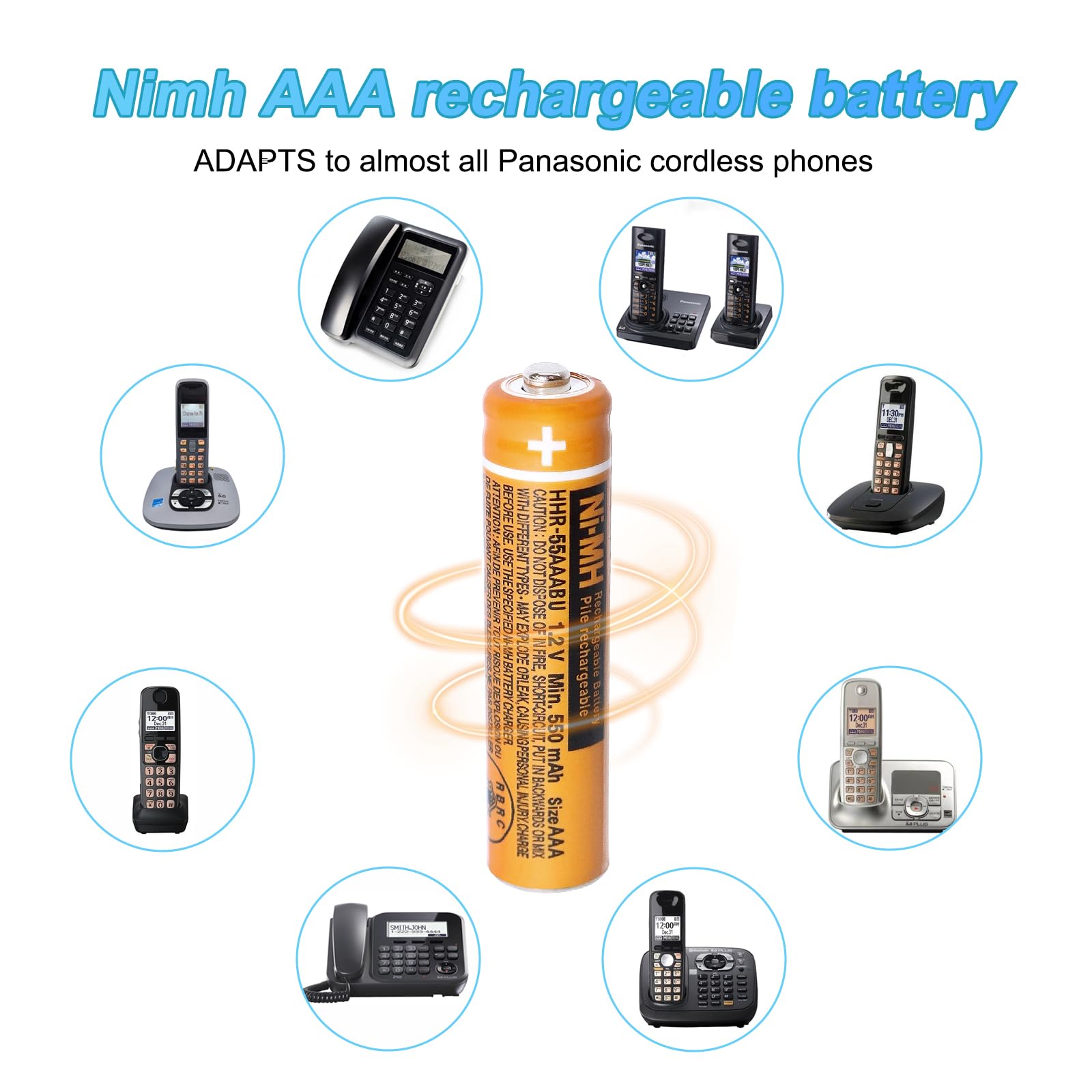 Cucesh Ni Mh Aaa Rechargeable Battery 1.2V 550Mah Rechargeable Aaa Batteries For Panasonic Cordless Phones (6)