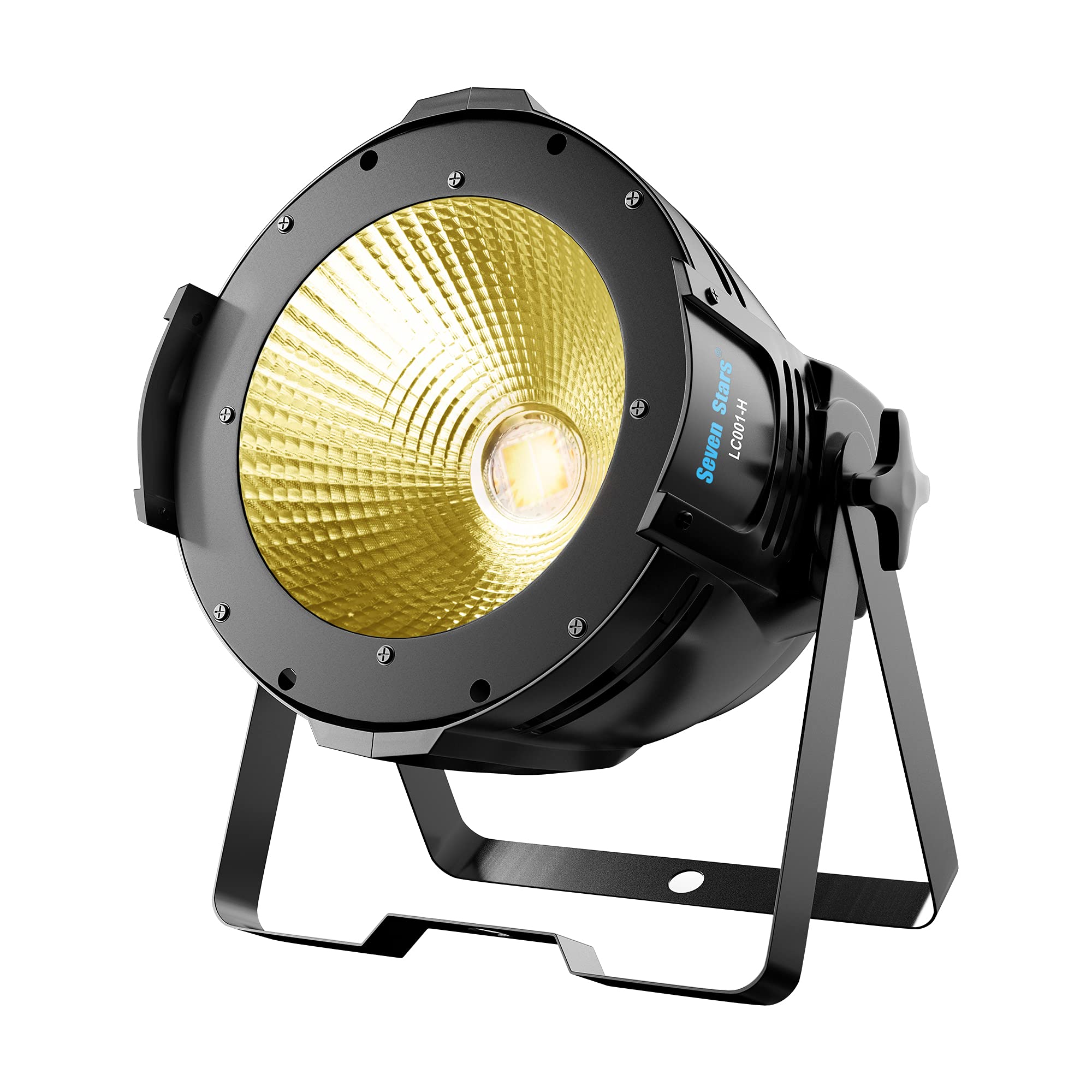 SevenStars DJ lights COB Warm and Cold White Par Lighting, 100W DMX Par Light Sound Activated, Professional Stage lights for Wed