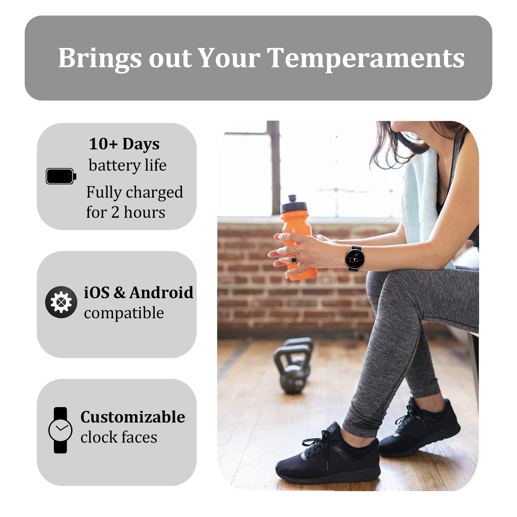 Hamind Smartwatch For Men Women Health Fitness Tracker Watch With Heart Rate Spo2 Monitor Sleep Tracker Amoled Smart Watch Samsu