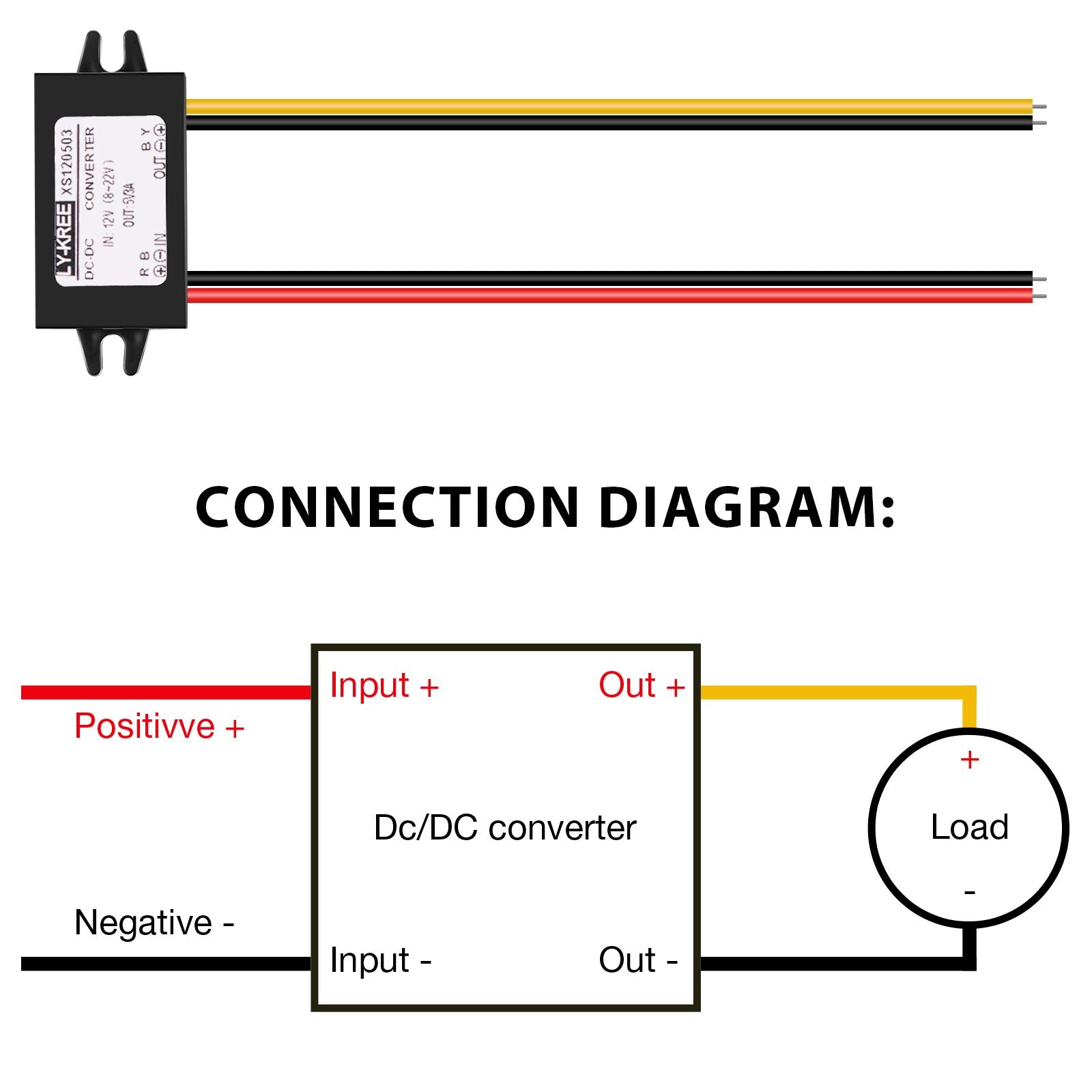 Direct Current Converter 12V To 5V 3A 15W Buck Converter Module, Reduced Voltage Regulator Car Power Converter Output Power Adap