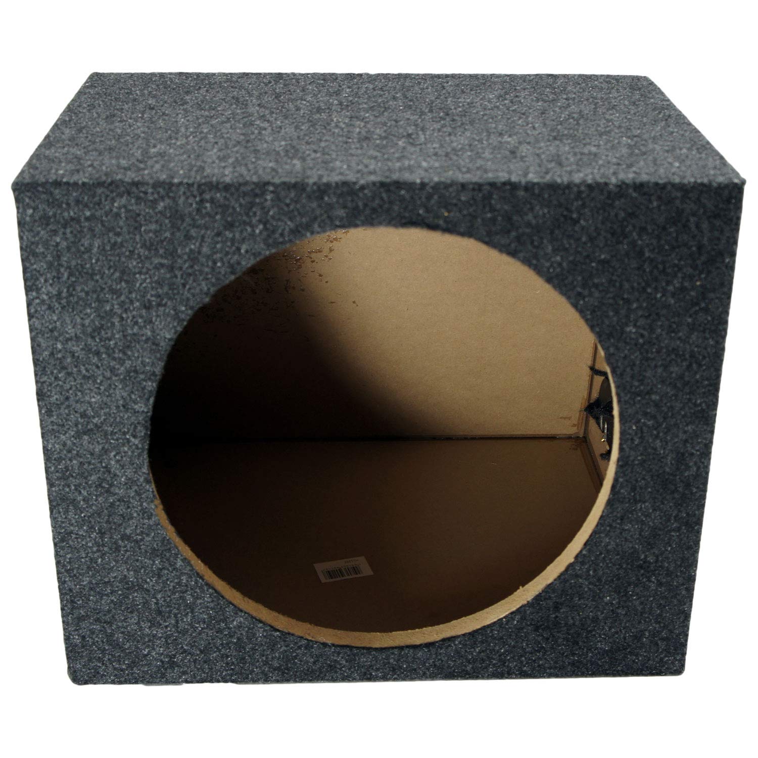 American Sound Connection Car Audio Single 12'' Sealed Subwoofer Rear Angle Sub Box Enclosure 5/8'' Mdf Wood
