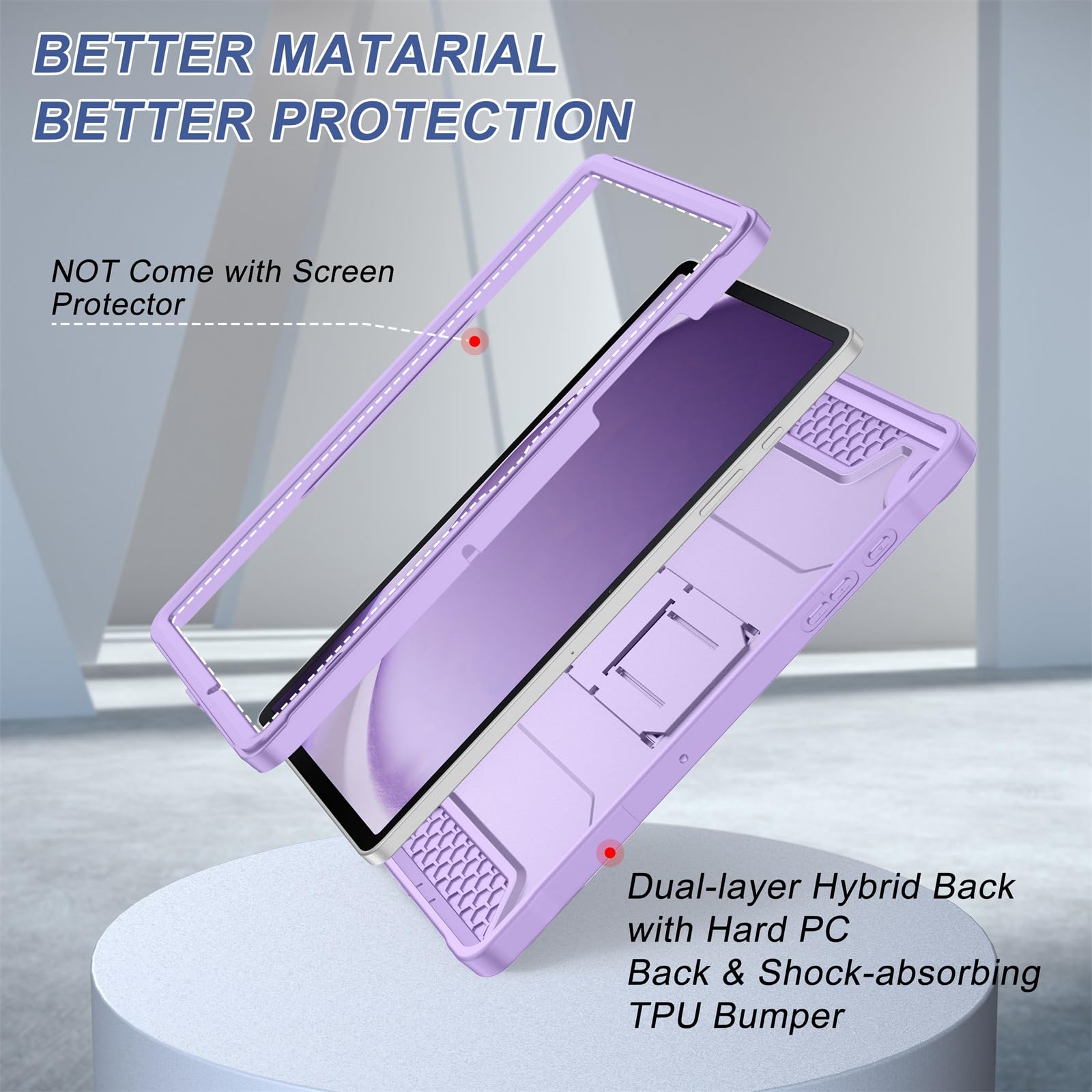 Soke Case For Samsung Galaxy Tab A9 Plus 2023, With Built In Kickstand, Rugged Shockproof Protective Cover For Galaxy Tab A9+ 11