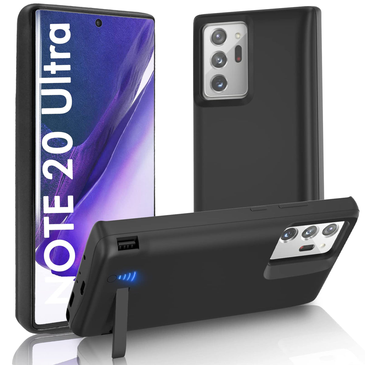 Slabao Galaxy Note 20 Ultra Battery Case, Battery Charging Case With Kickstand, 6000Mah Portable Backup Charger Case For Samsung
