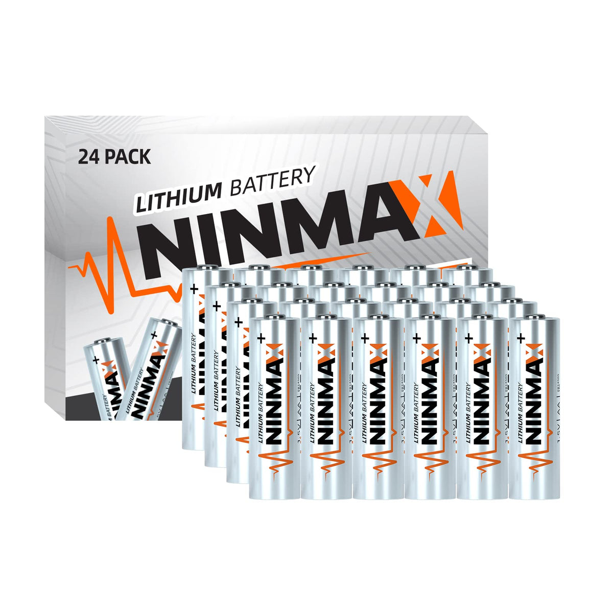 Ninmax Lithium Aa Batteries 3500Mah, 24 Pack 1.5V Longest Lasting Double A Battery For High Tech Devices?Non Rechargeable? New U