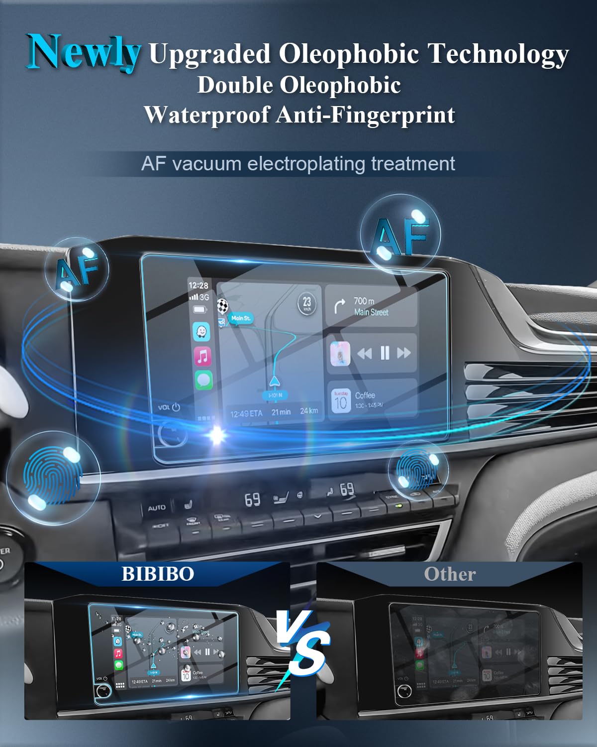 Bibibo 2025 Camry Screen Protector 2025 Toyota Camry Le/Se 8' Tempered Glass Protective Film [Anti Glare& Scratch Ultra Clear] 2025 Toyota Camry Le Accessories Radio Screen Protector Camry 2025