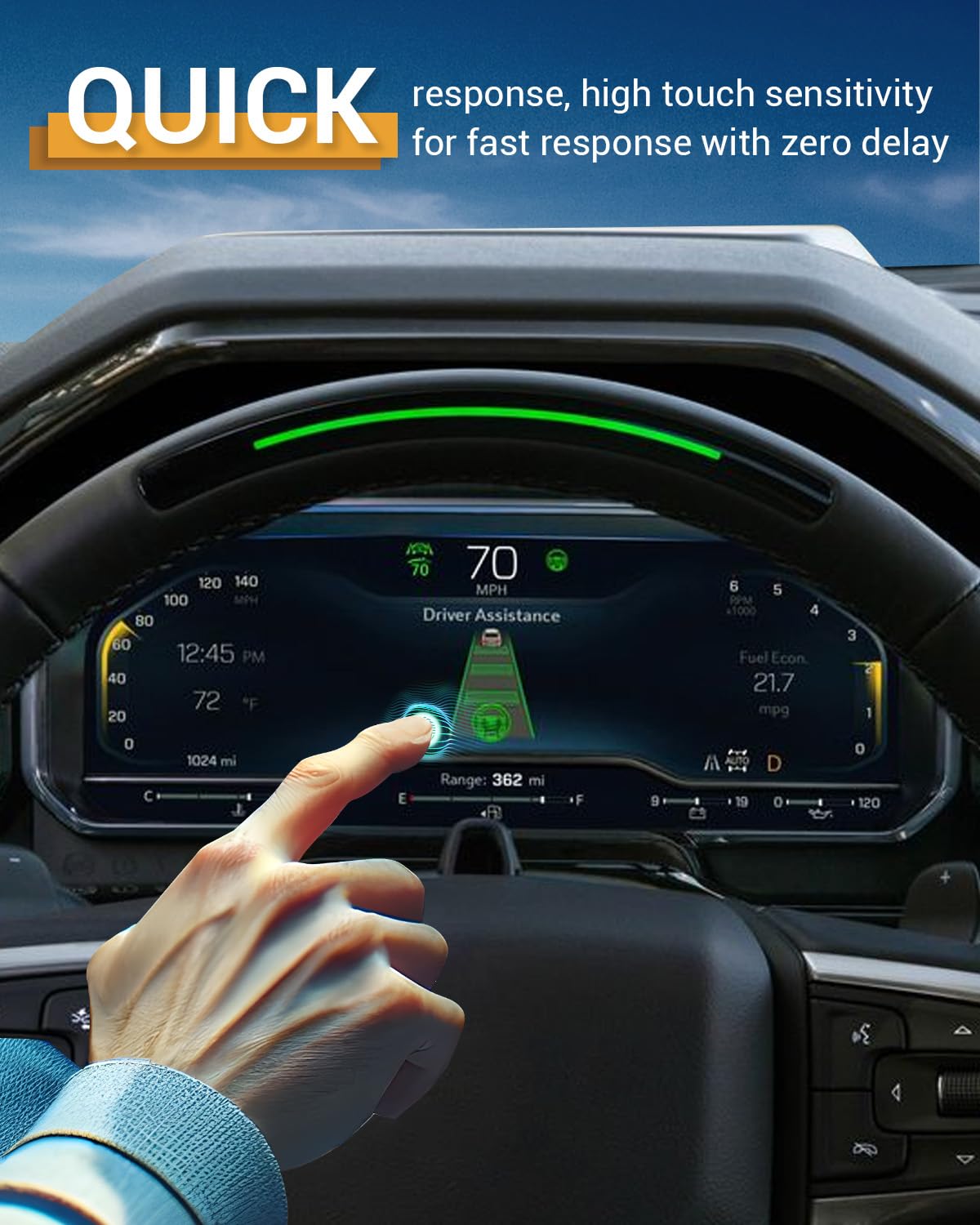 Yee Pin 2025 Silverado High Country Screen Protector Anti Reflective For 2022 2023 2024 2025 Chevy Silverado 1500 Accessories 13.4' (Lt/Rst/Ltz/Zr2/Zr2 Bison/High Country/Lt Trail Boss) Cluster 4 Pack