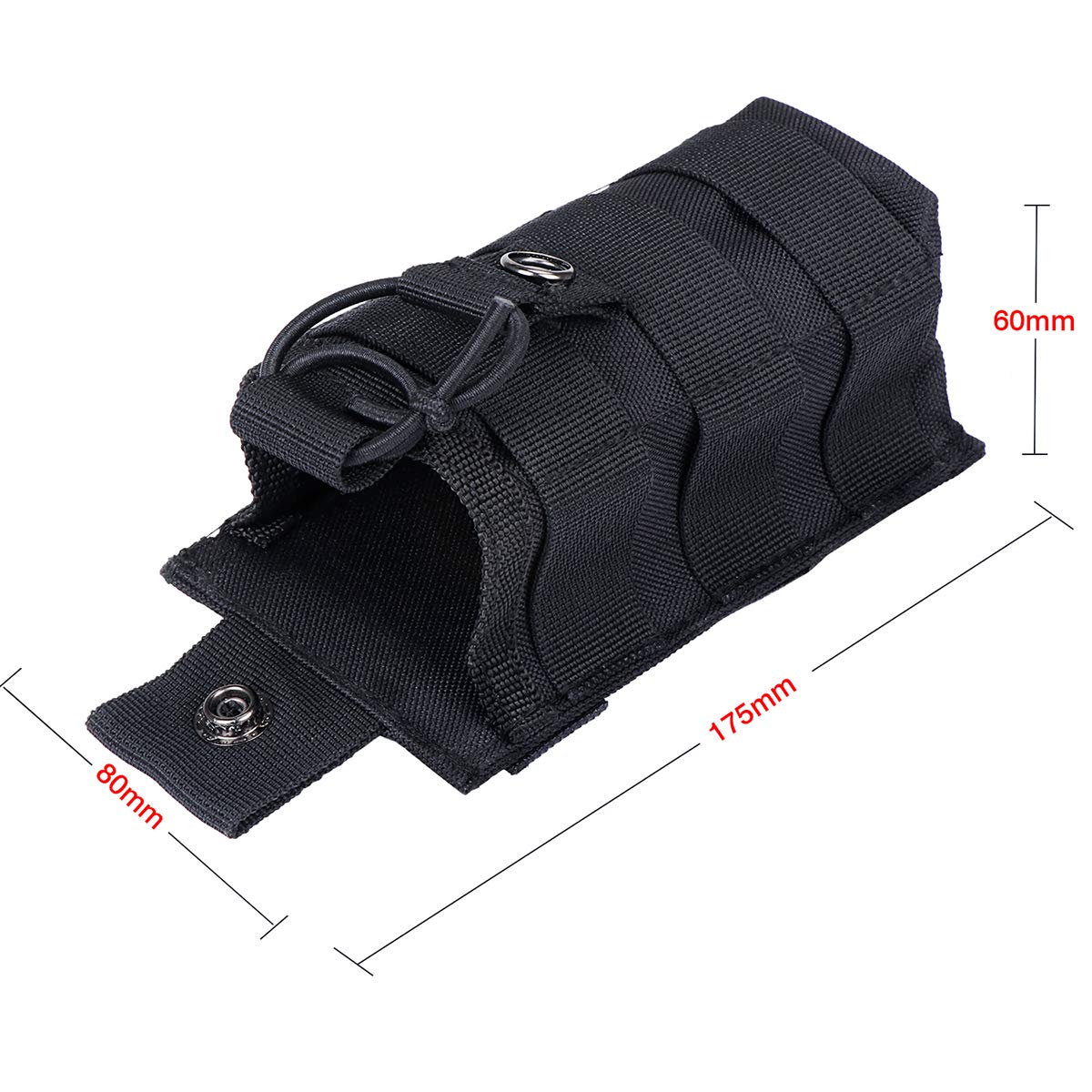 Abcgoodefg Tactical Universal Radio Holster Pouch Holder, 1000D Nylon Military Molle Radio Case For Baofeng Motorola Midland Cb Walkie Talkies (1 Pack)