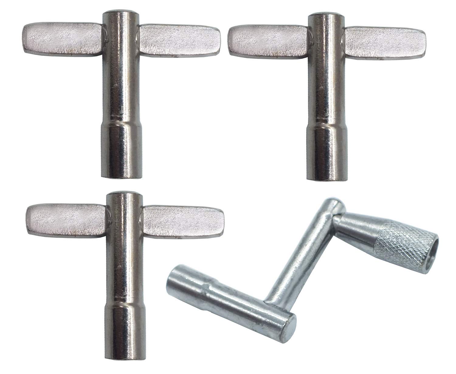 Vincilee 4Pack Drum Keys Universal Tuning Keys 1Pcs Z Type And 3Pcs T Type With Continuous Motion Speed Key