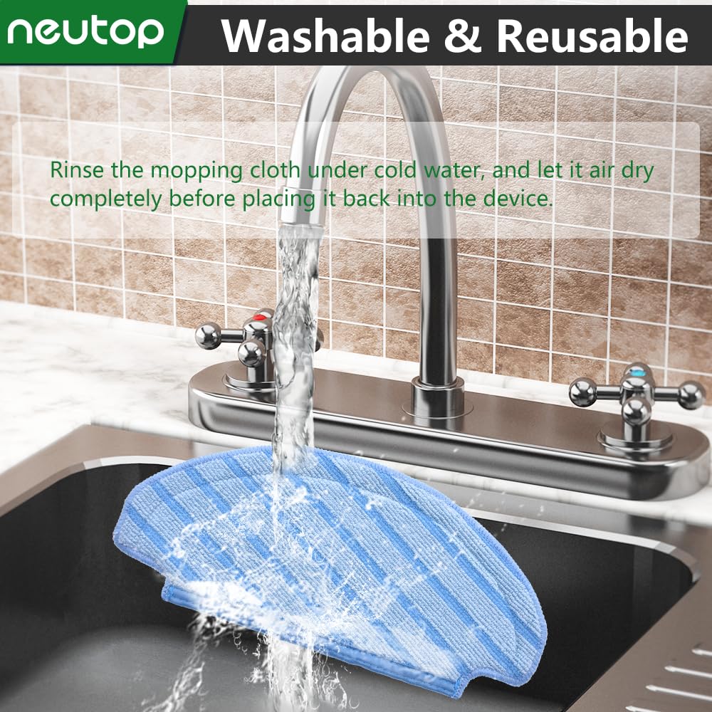 Neutop Replacement Washable Mopping Pads Compatible With Ecovacs Deebot T8, T8+, T8 Aivi, N8, N8 Pro/Pro+, N10 Plus, Robot Vacuu