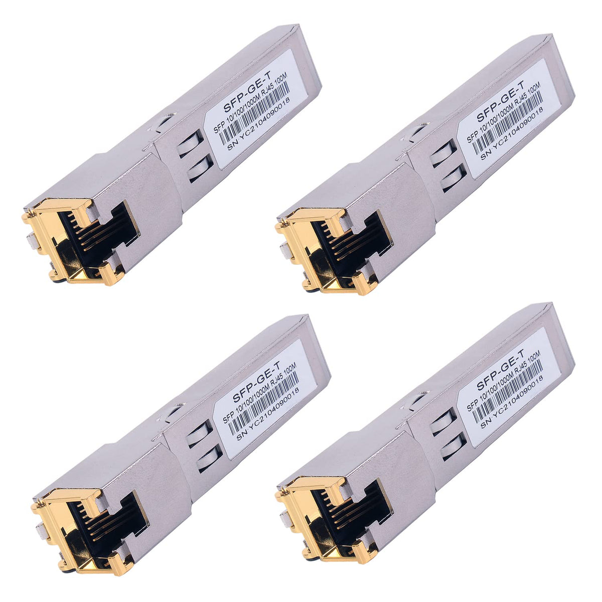 4Pcs 1000Base T Gigabit Sfp To Rj45 Copper Ethernet Modular Transceiver For Cisco,Meraki,Ubiquiti,D/Tp Link,Supermicro,Netgear,B