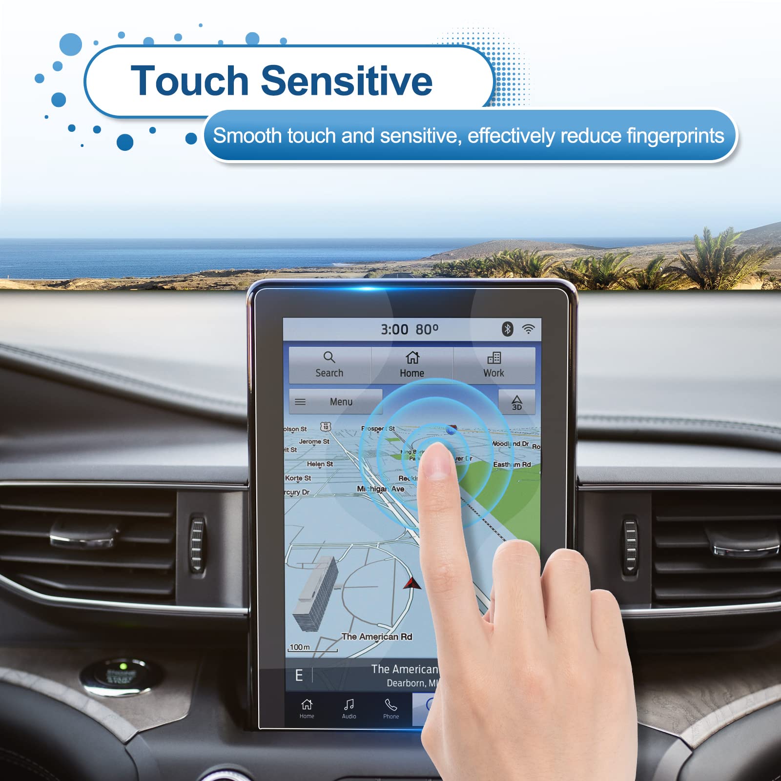 Coleya 2020 2023 2024 Explorer Screen Protector For Ford Explorer (St/St Line/Limited/Timberline/King Ranch/Platinum) 10.1 Inch