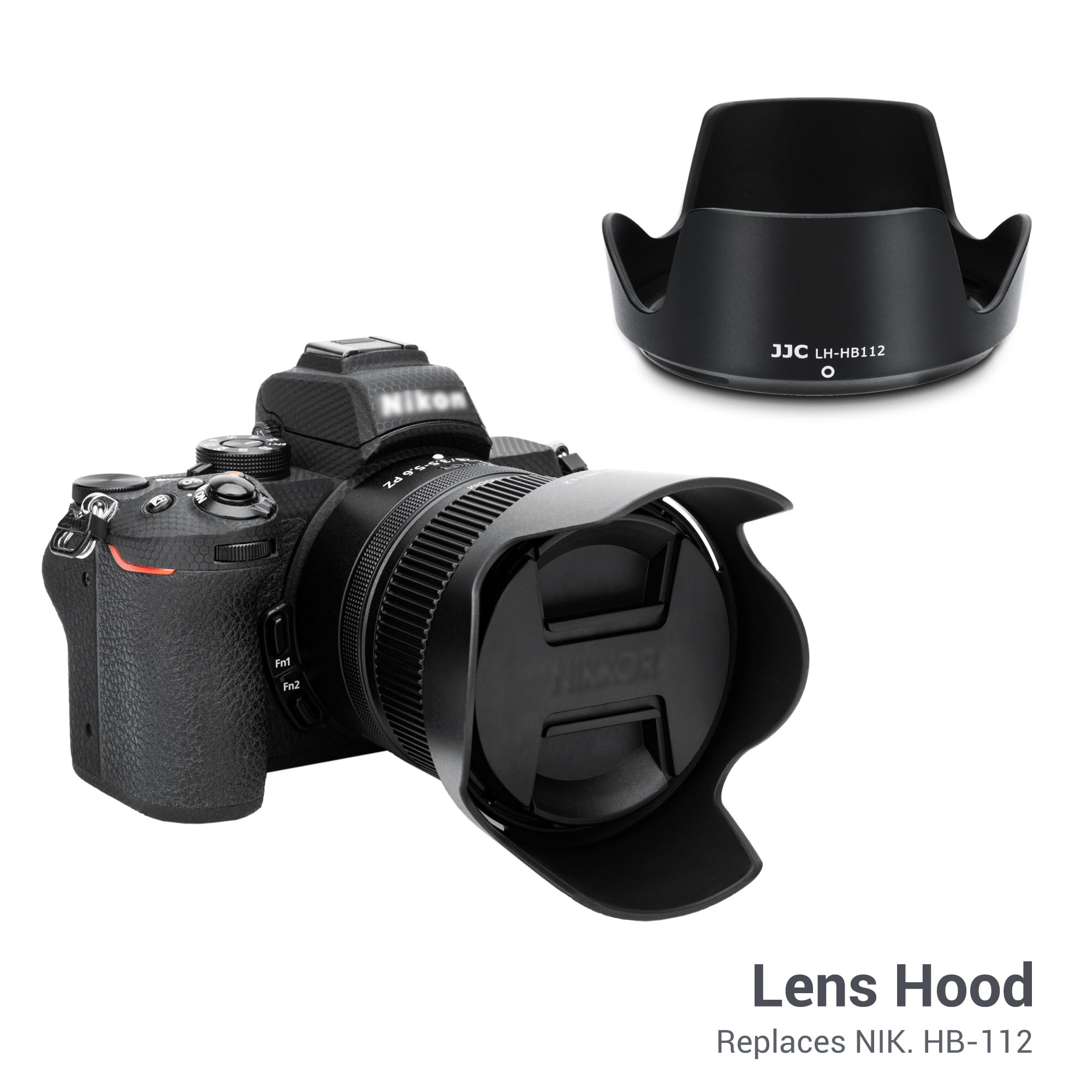 Lens Hood For Nikon Nikkor Z Dx 12 28Mm F3.5 5.6 Pz Vr Lens, Reversible Lens Shade Replace Nikon Hb 112 Lens Hood, Compatible Wi