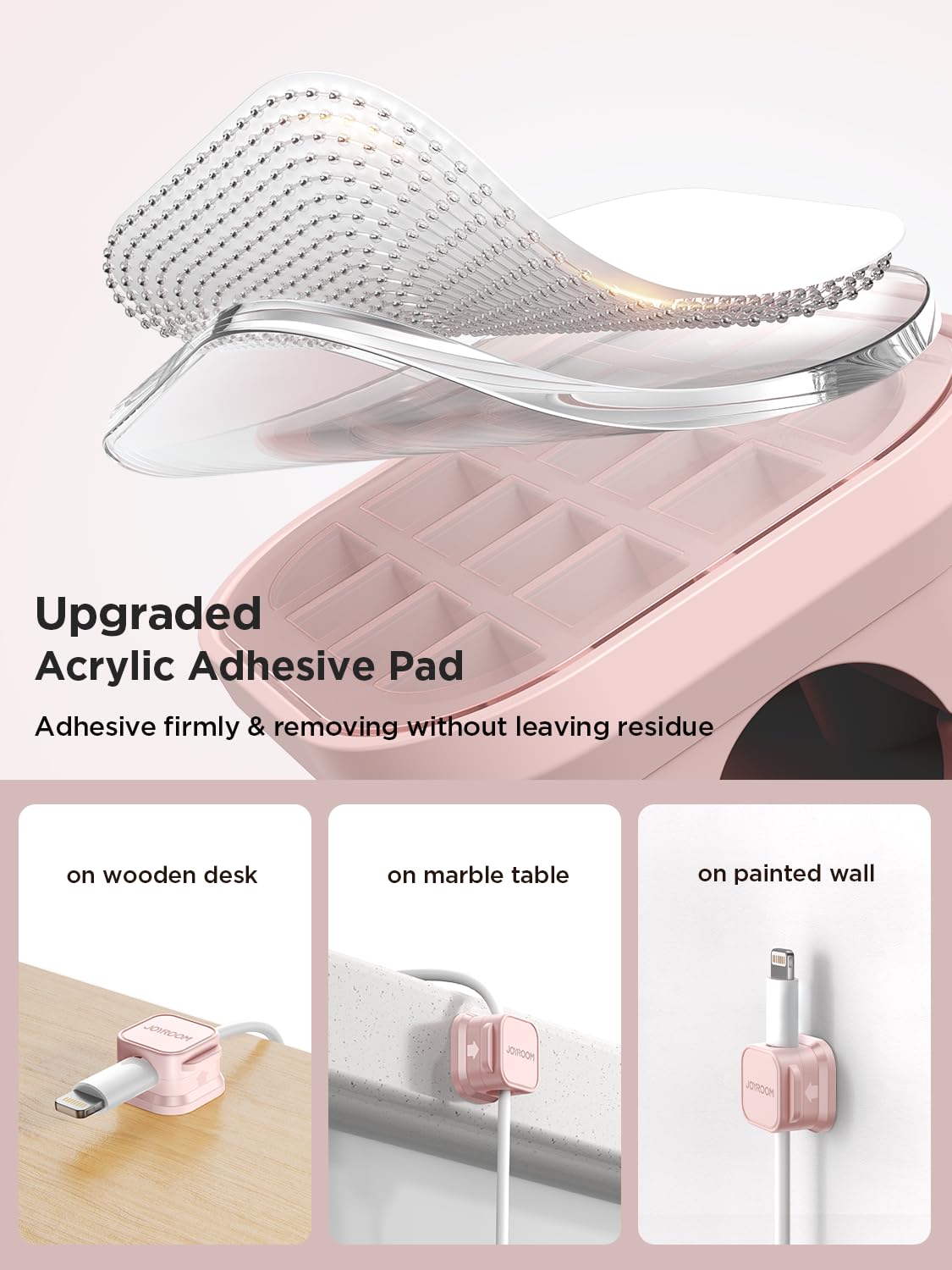 6 Pack Magnetic Cable Organizer, Adhesive Desk Cord Management, [Cable Smooth Adjustable] Wire Holder Keeper Charging Cable Clip