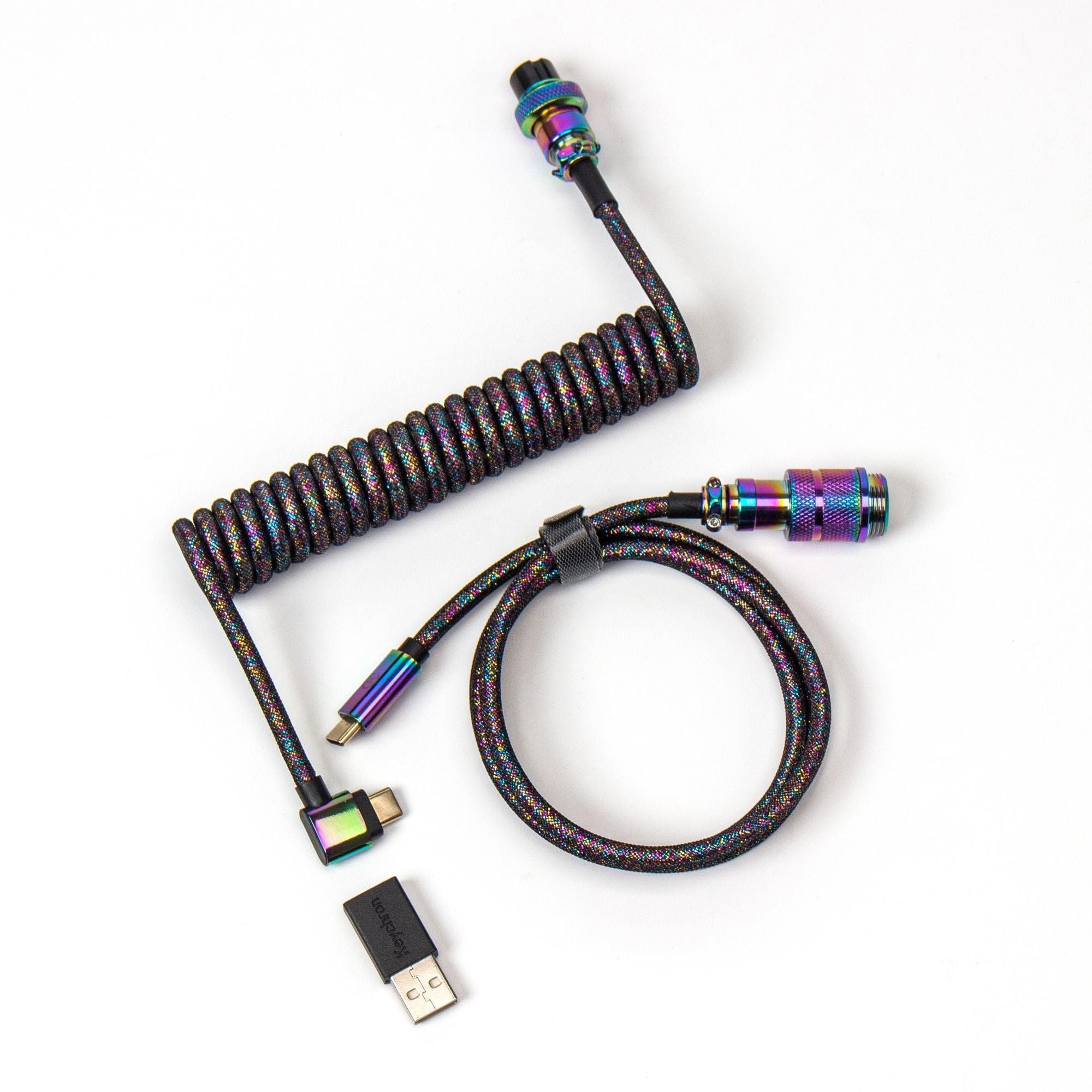Keychron Key RB Premium Coiled Cable Black Angled Cab-7