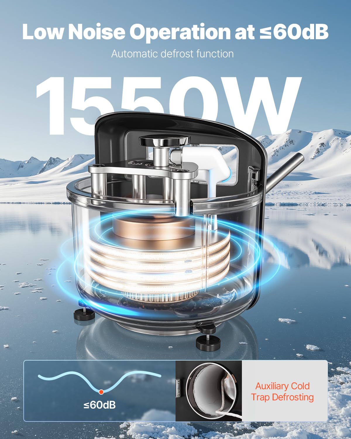 Vevor Vacuum Freeze Dryer Machine, 8.8-13.2 Lbs/Batch Food Freeze Drying Machine With 4-Layer Trays, Vacuum Pump, Adjustable Tim