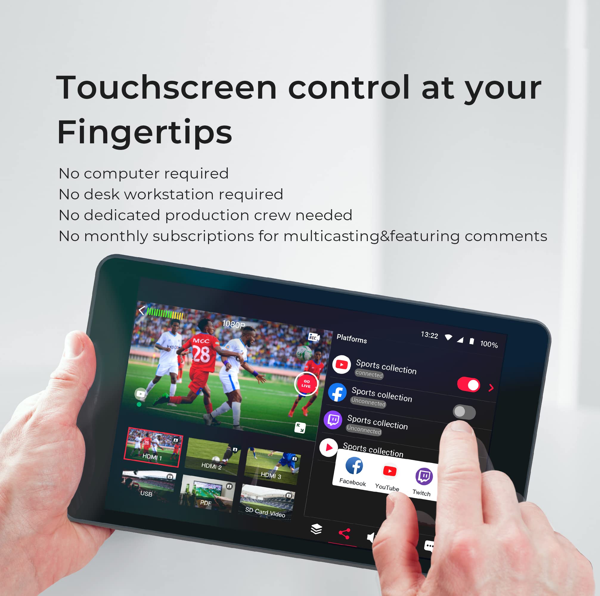 Yololiv Yolobox Pro, Portable Multi-Cam Live Streaming Studio Encoder Recorder Switcher (Usa, Canada, Mexico Region)