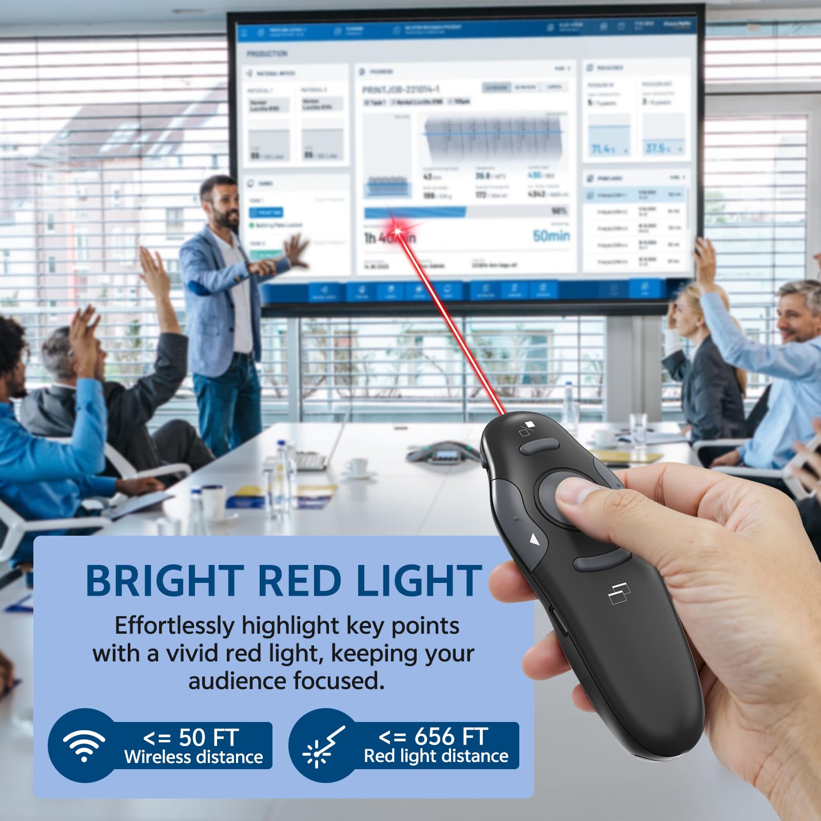 [2 In 1 Usb C + Rechargeable] Presentation Clickers, Powerpoint Clicker Wireless Presenter Remote, Presentation Pointer Ppt Slid