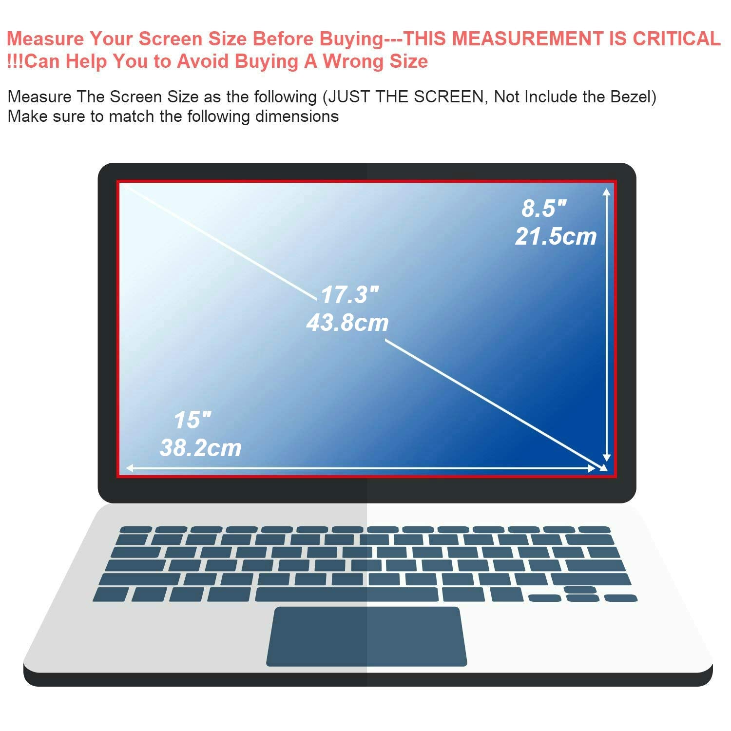 [2 Pack] Forito 17.3'' Anti Glare Screen Protector Compatible With All Brands Of 17.3'' With 16:9 Aspect Ratio Display Laptop(Si